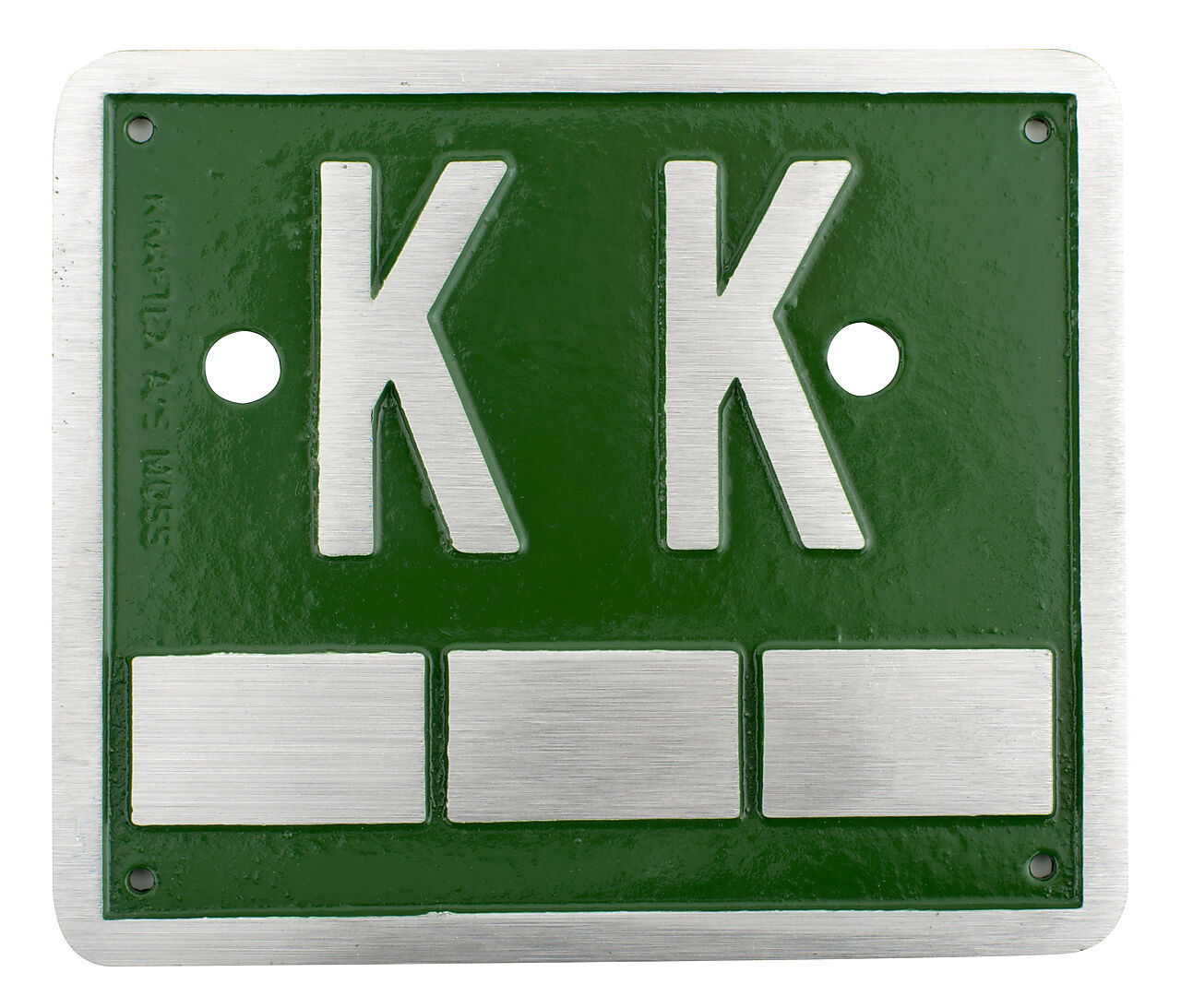 Kloakkumskilt K-12 "KK" grønn 1