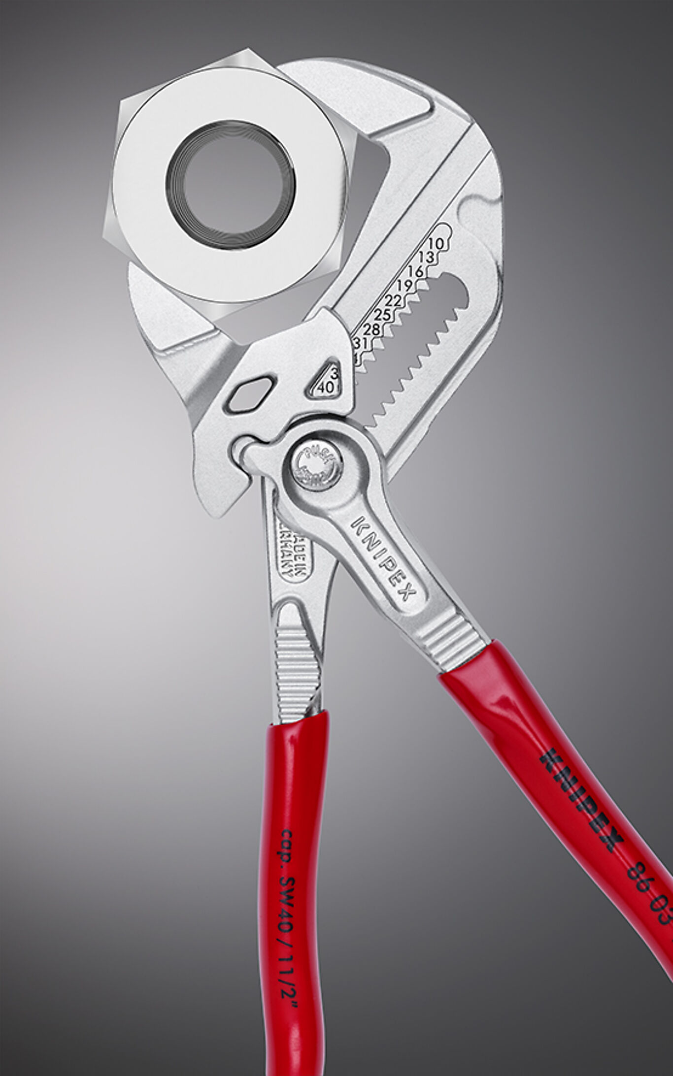 Knipex Vannpumpetang glatt kjeft 180 5