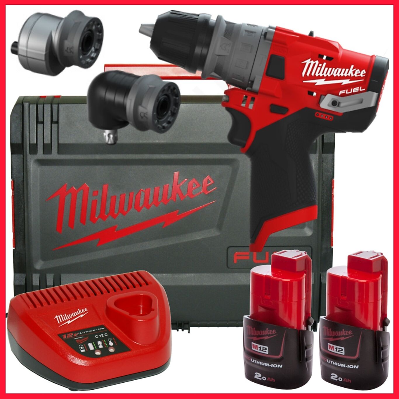 Milwaukee Milwaukee M12 Slagbormaskin CHUCK13 FPDXKIT-202X 1