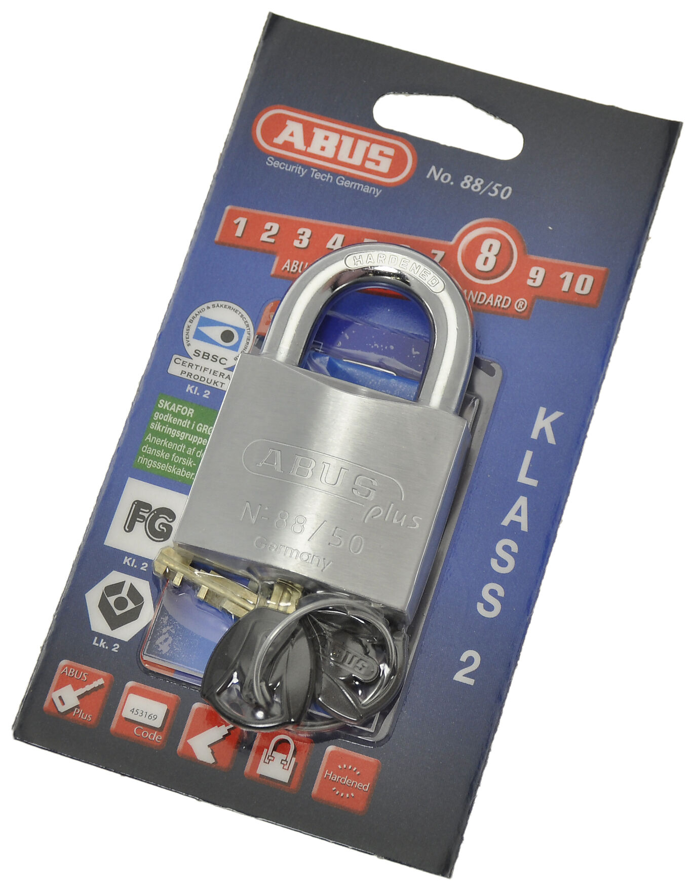 Abus hengelås  50 mm FG.KL 2