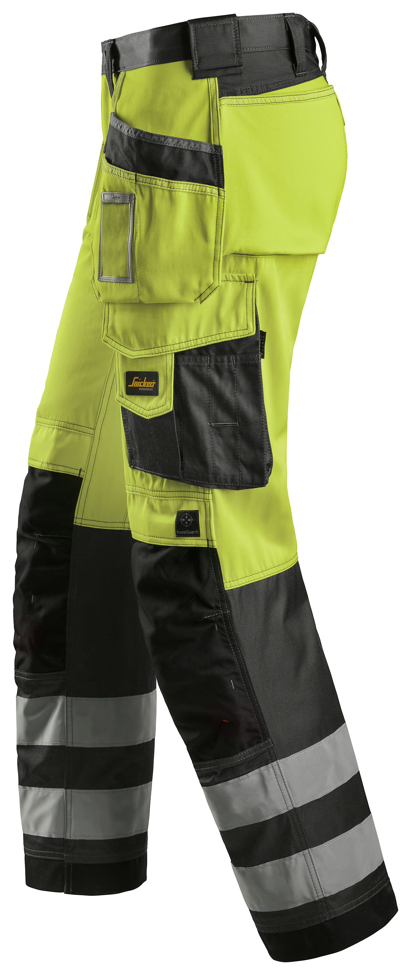 Snickers Workwear Bukse 3233 kl.2 gul/sort str 56 2