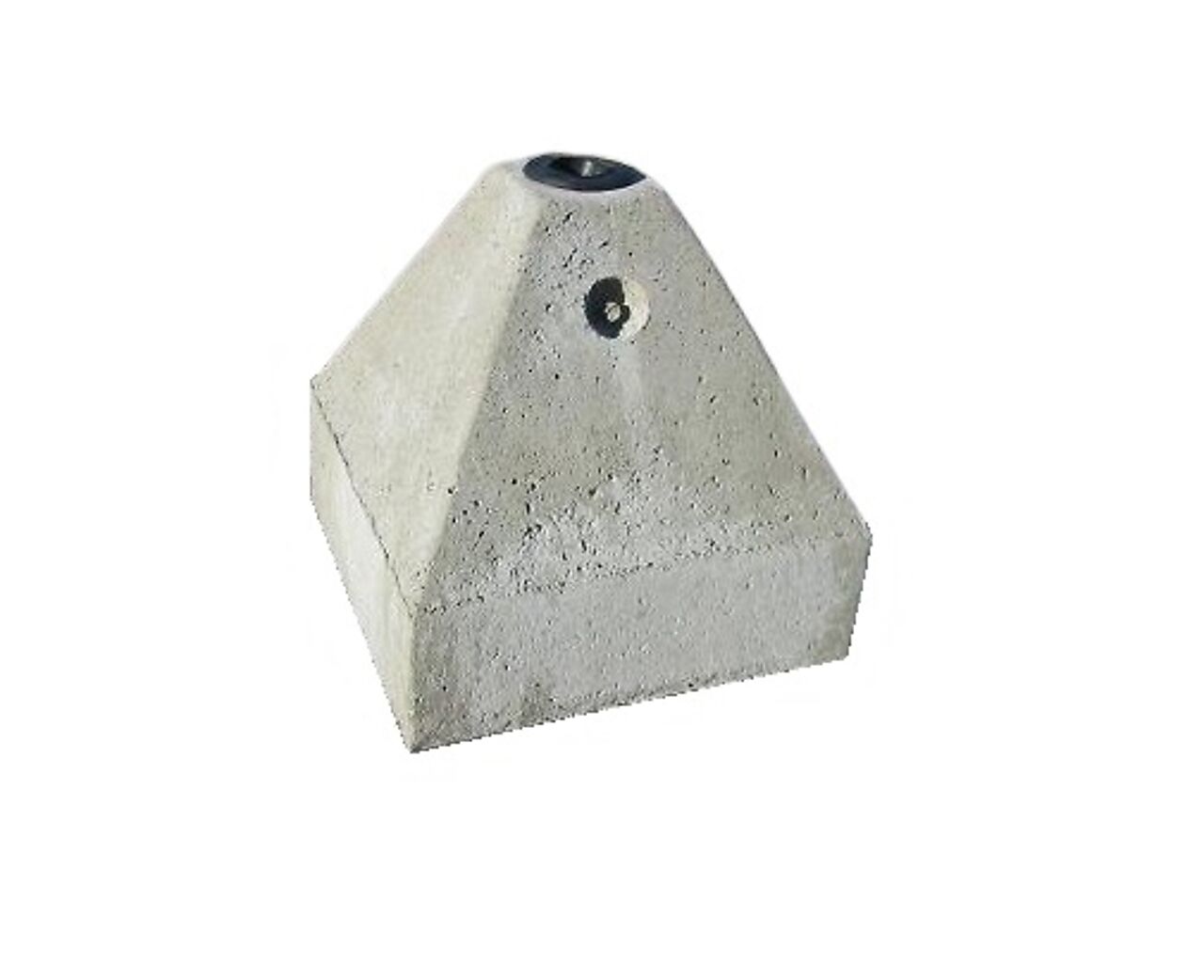 Pyramideformet løsfot i betong for Ø60 stolpe, 175 kg 1