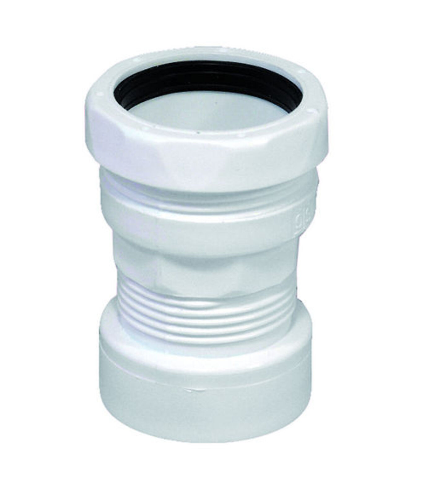 Purus Tippunion, hvit plast 1 1/4" x  32 mm 1