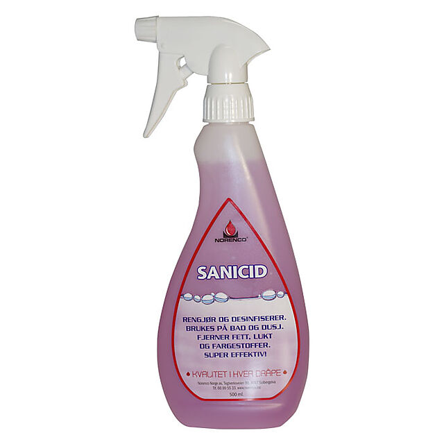 Norenco Sanitærrent Sanicid 0,5 liter flaske 1