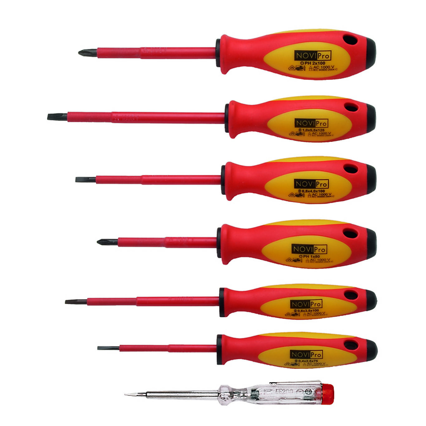 Novipro NOVIPRO Skrutrekkersett 1000V 7 Deler 1