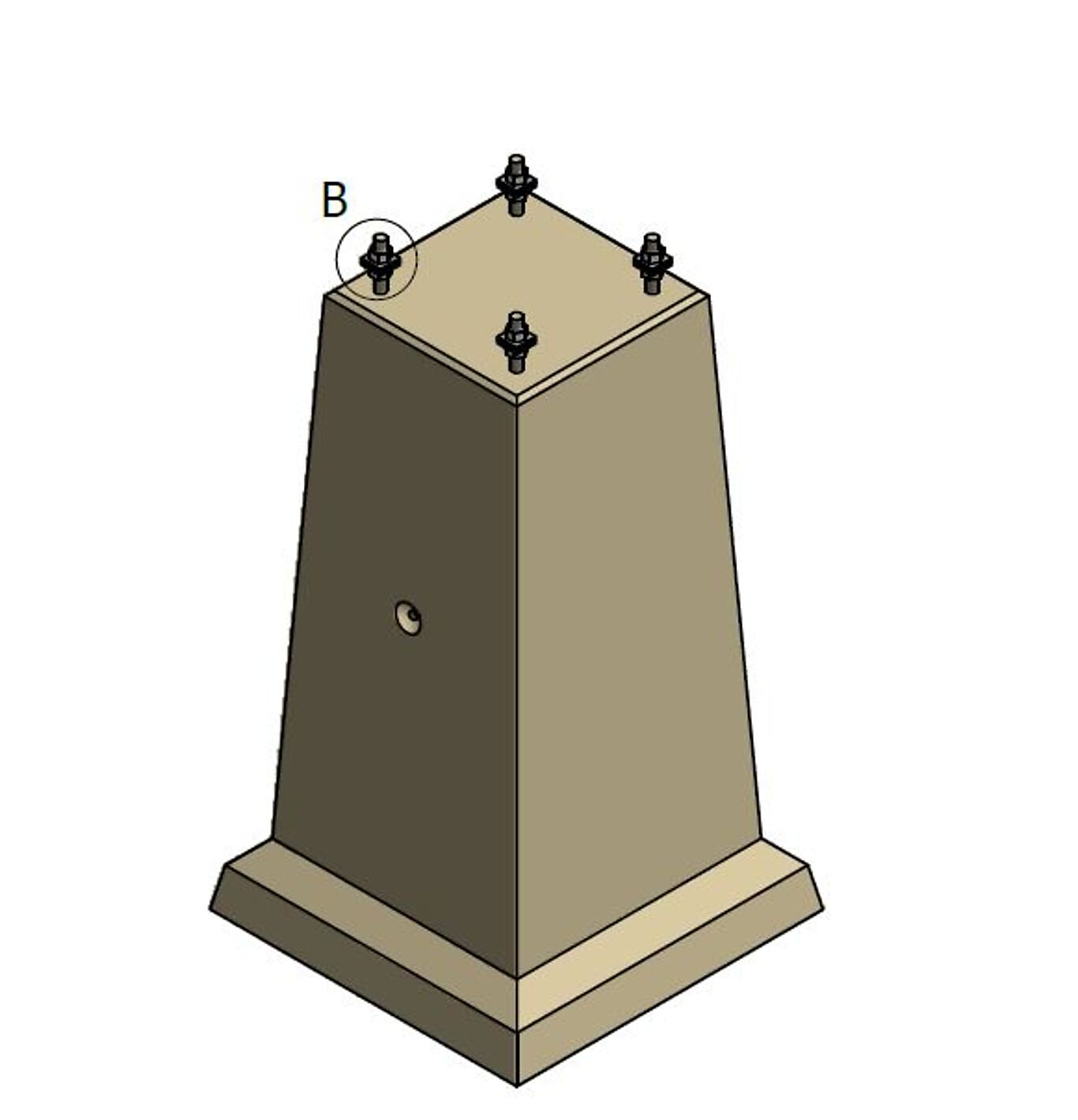 Fundament std. for Lattix 4430-mast