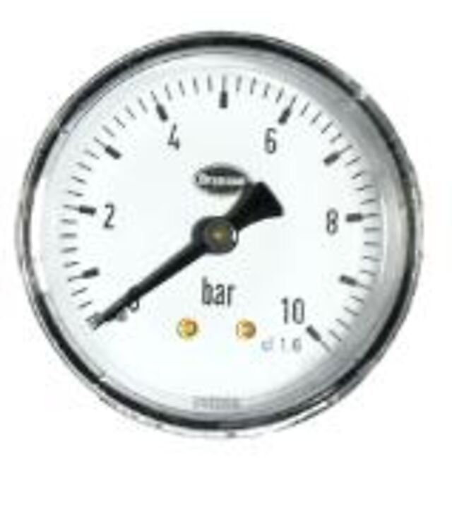 Brannan Manometer 1/4" x 63 mm 0-10 bar 1