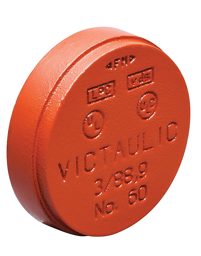 Victaulic Endelokk m/gjenge 114,3 mm x 1 1/2" gj.eks rød 1