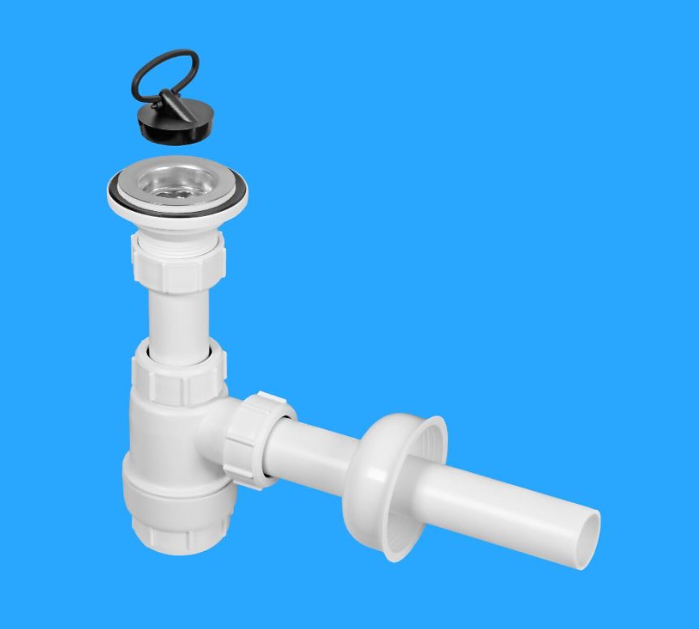 Altech Altech flaskevannlås med løs bunnventil lavtbyggende 11/4"X32 1