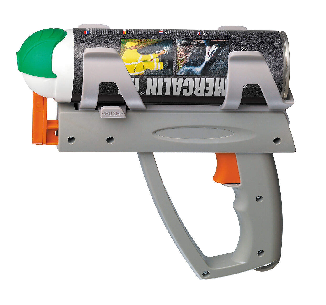 Merkepistol i PVC for spraybokser