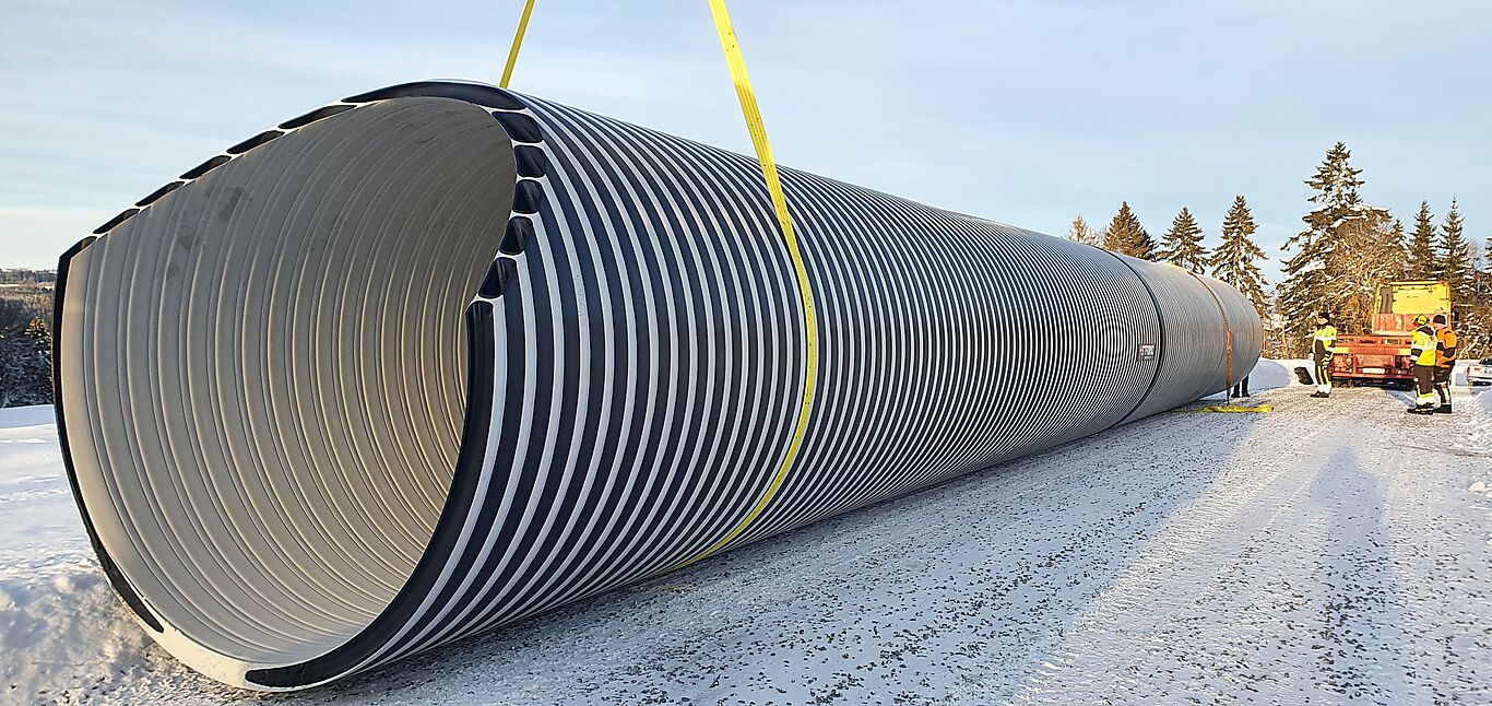Rør Ø1000 mm SN8 strong PE kulvert og stikkrenne 1