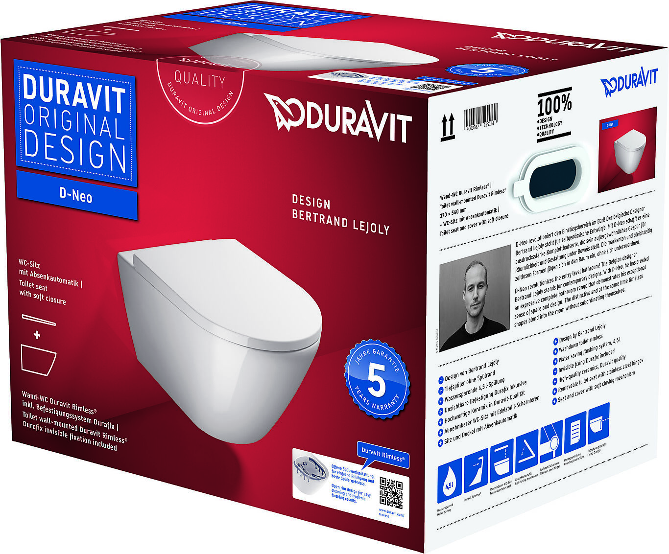 Duravit D-Neo veggtoalett