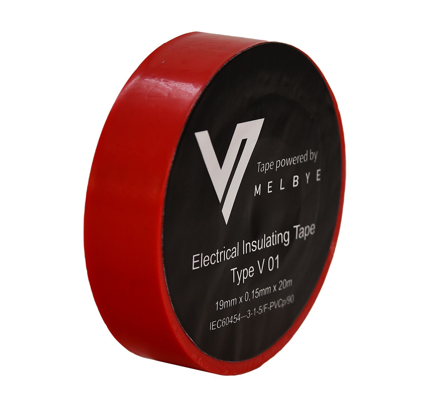 Melbye Melbye tape PVC 19 mm x 20 m rød 1