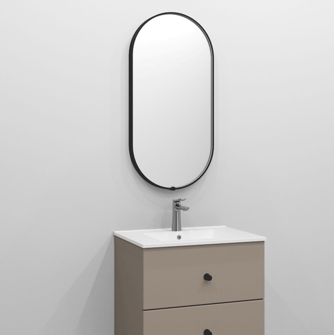 Alterna Alterna Umbra speil ovalt 90 x 45 cm sort 1