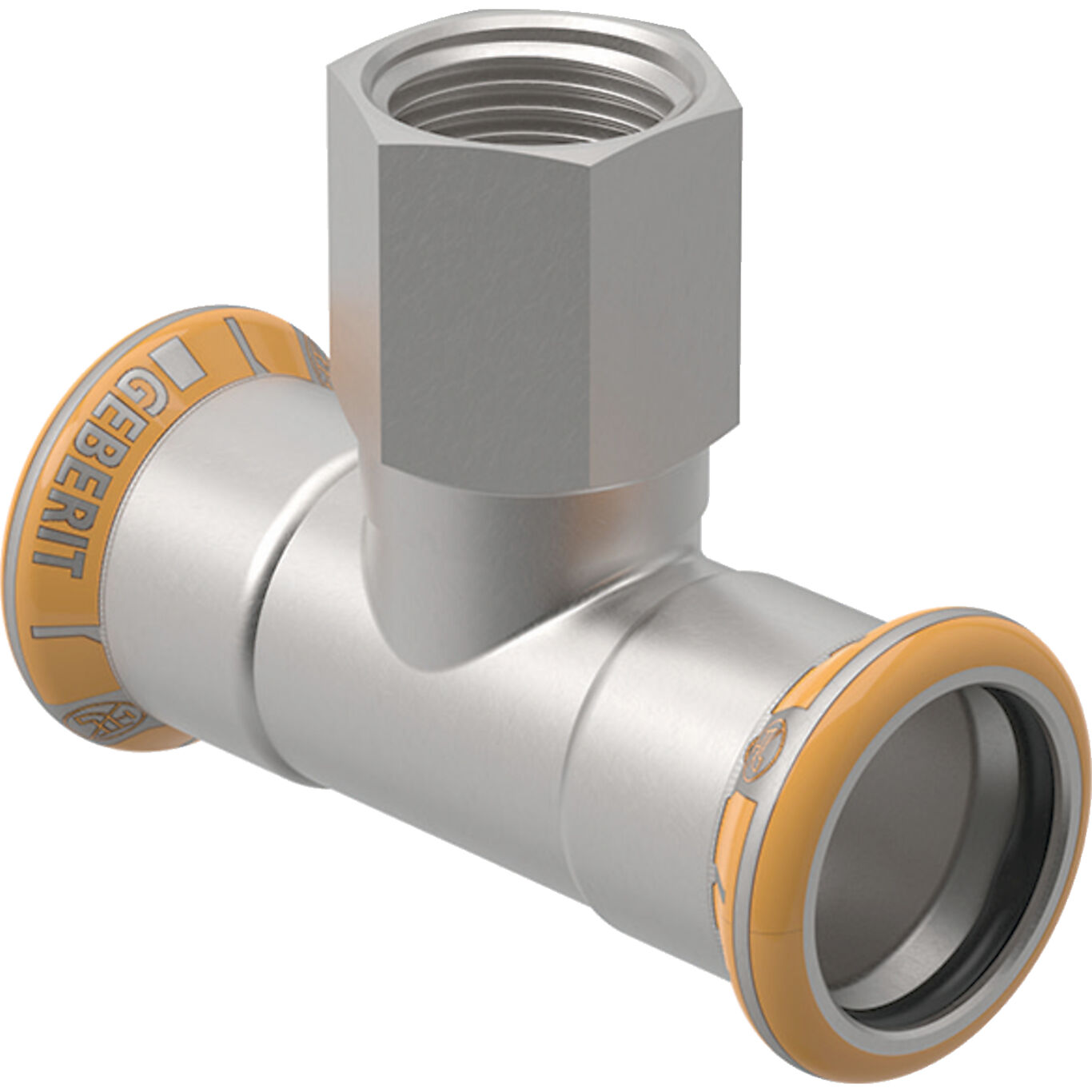 Geberit Mapress Therm T-rør, innvendige gjenger 54 mm x 1/2" 1
