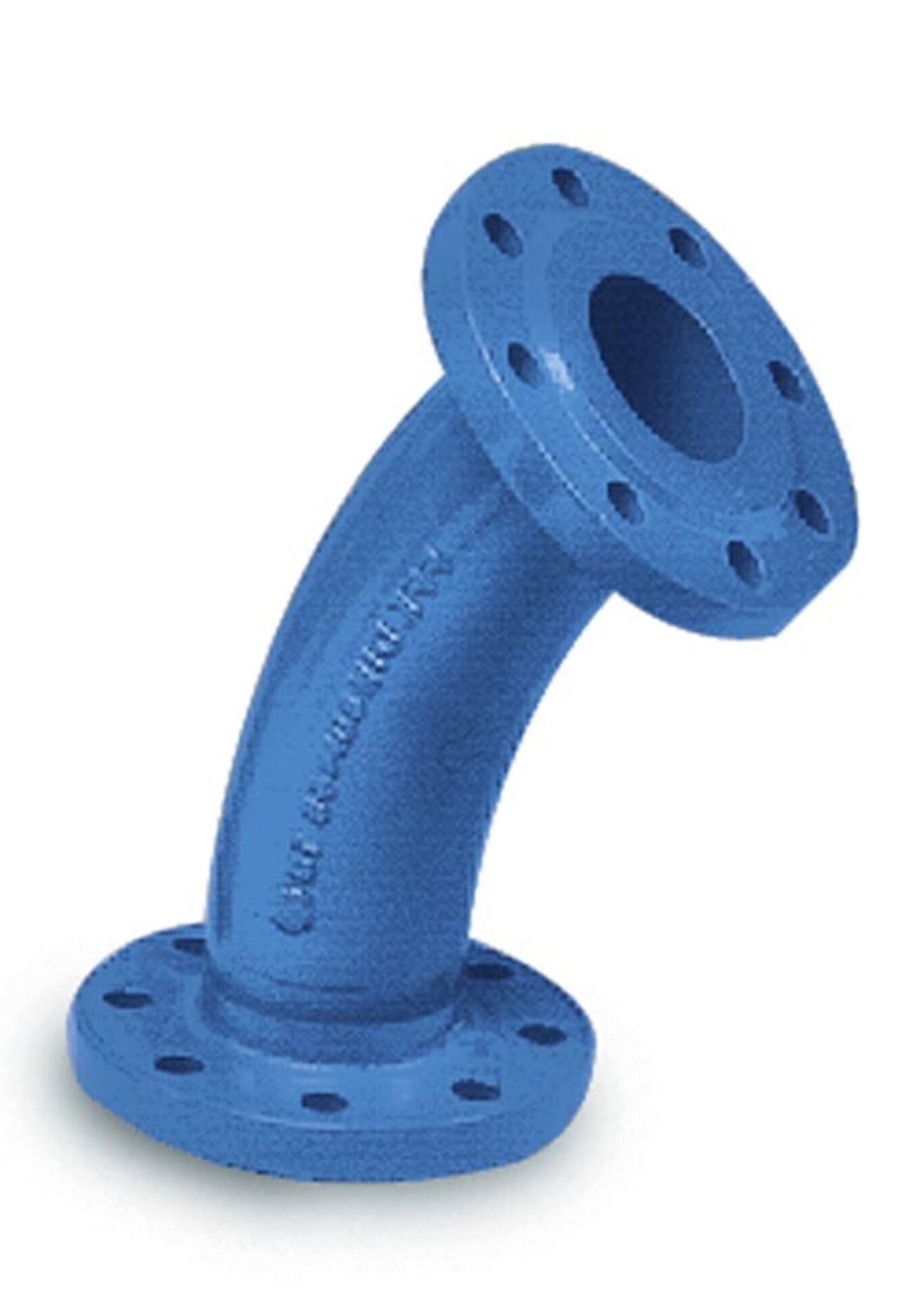 Flensebend DN100 45° duktilt epoxy 1