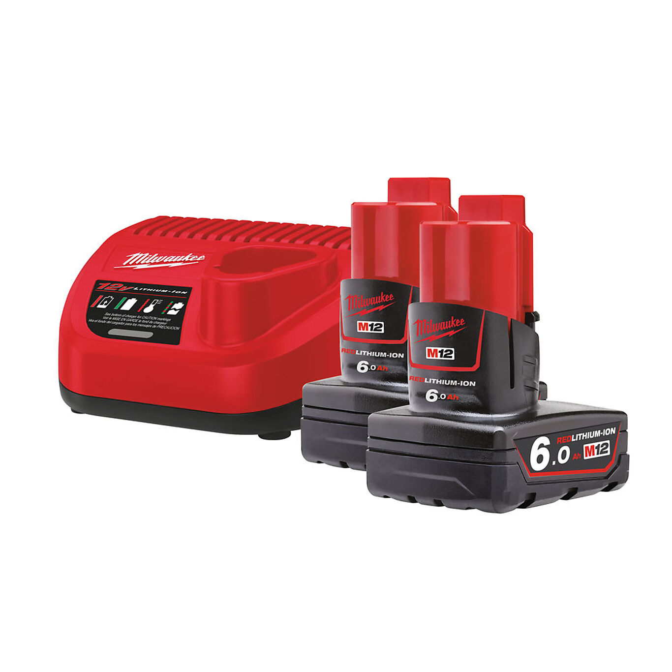 Milwaukee Milwaukee M12 Batterisett m/LADER NRG-602 6AH 1