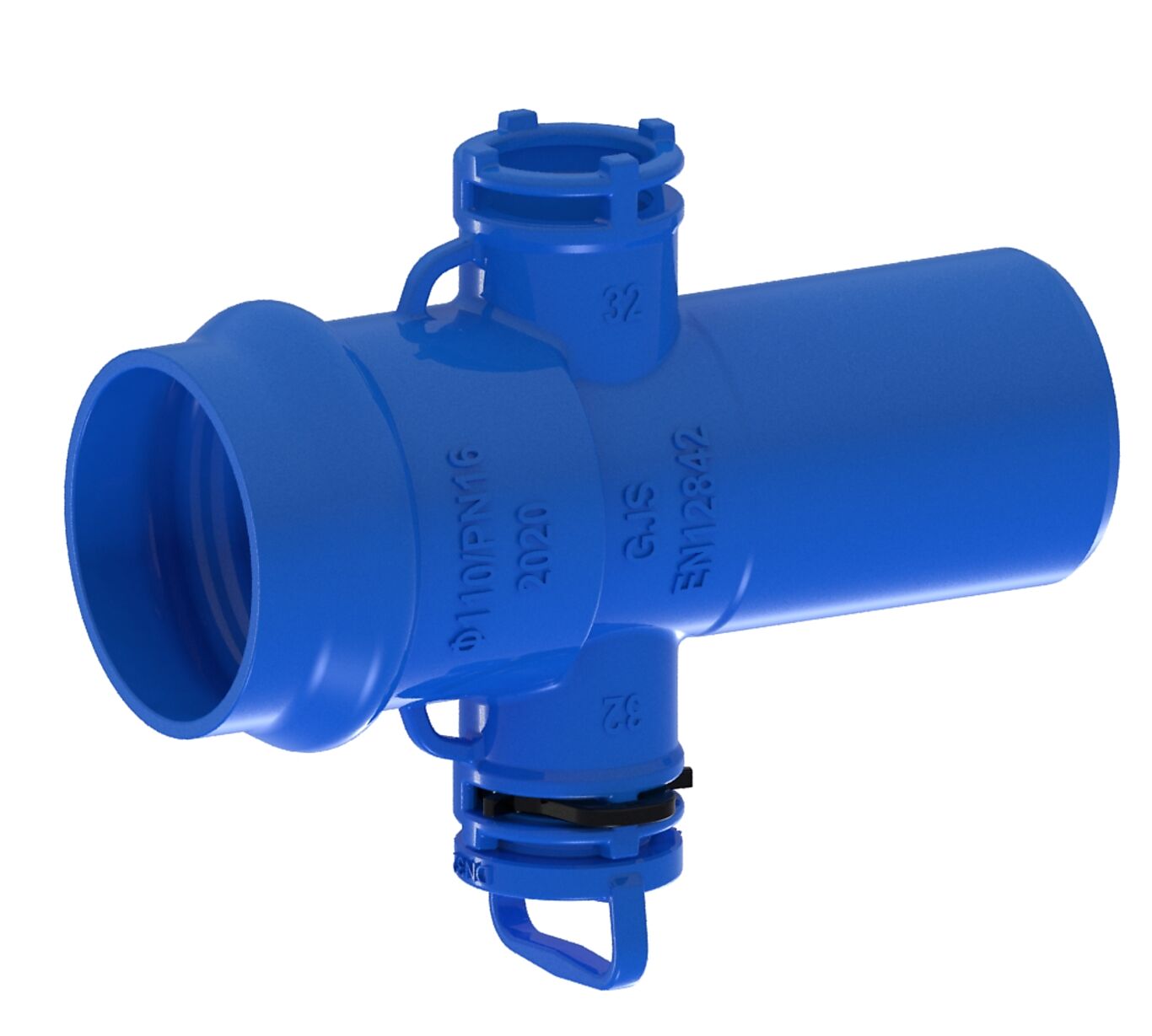 AVK Norge Muffe/spiss PVC m/ 2 sl uttak DN150/160 1