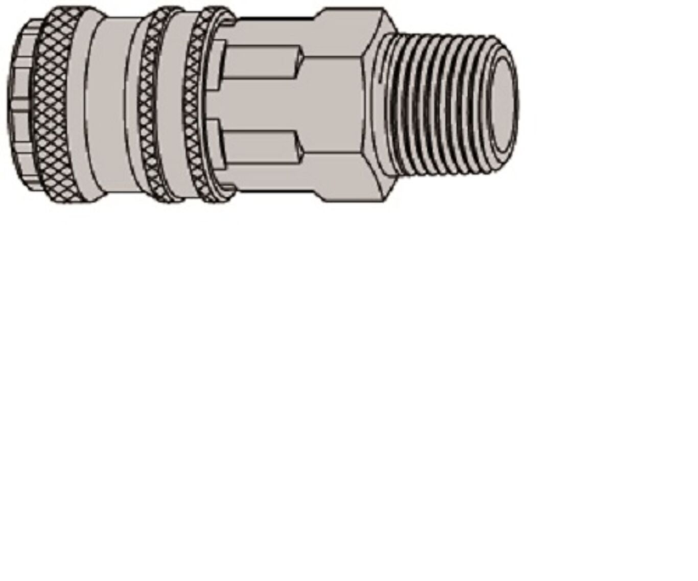 Hurtigkobling 1/2" utvendig gjenge