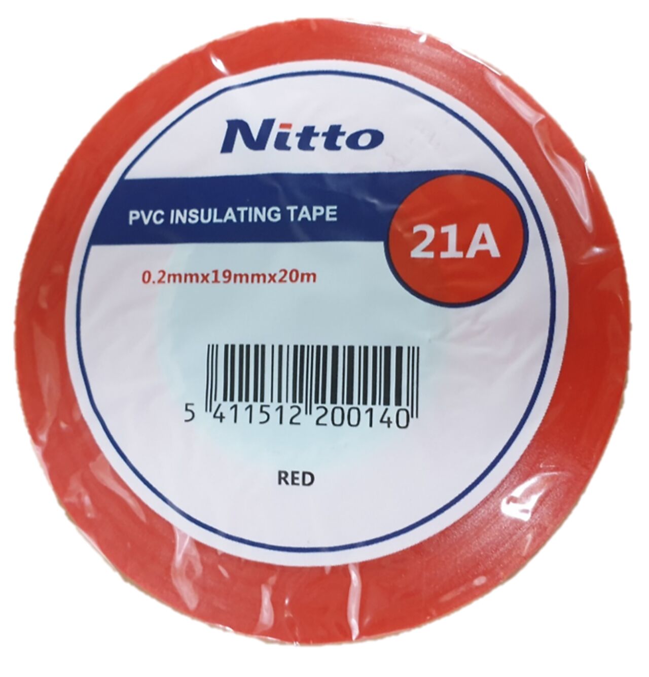 Neo-Select Nitto pvc-tape f/isolering, n21a 19mm x 20m rød 1