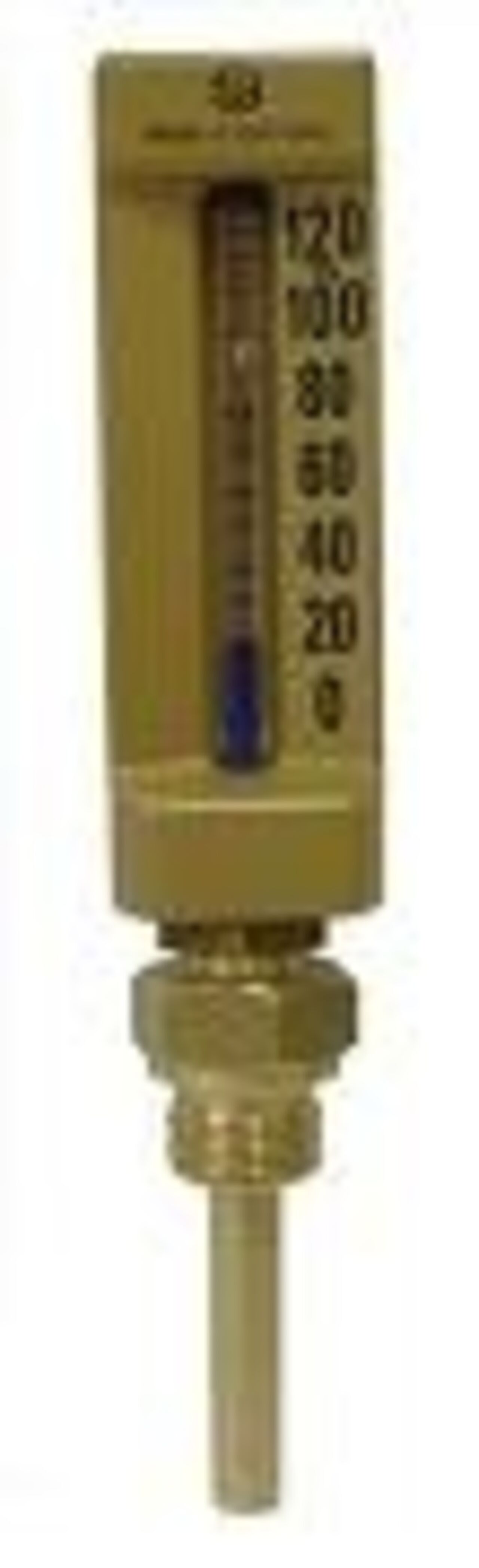 Maskintermometer 110 x 1/2" 0/120° EBH rett 1