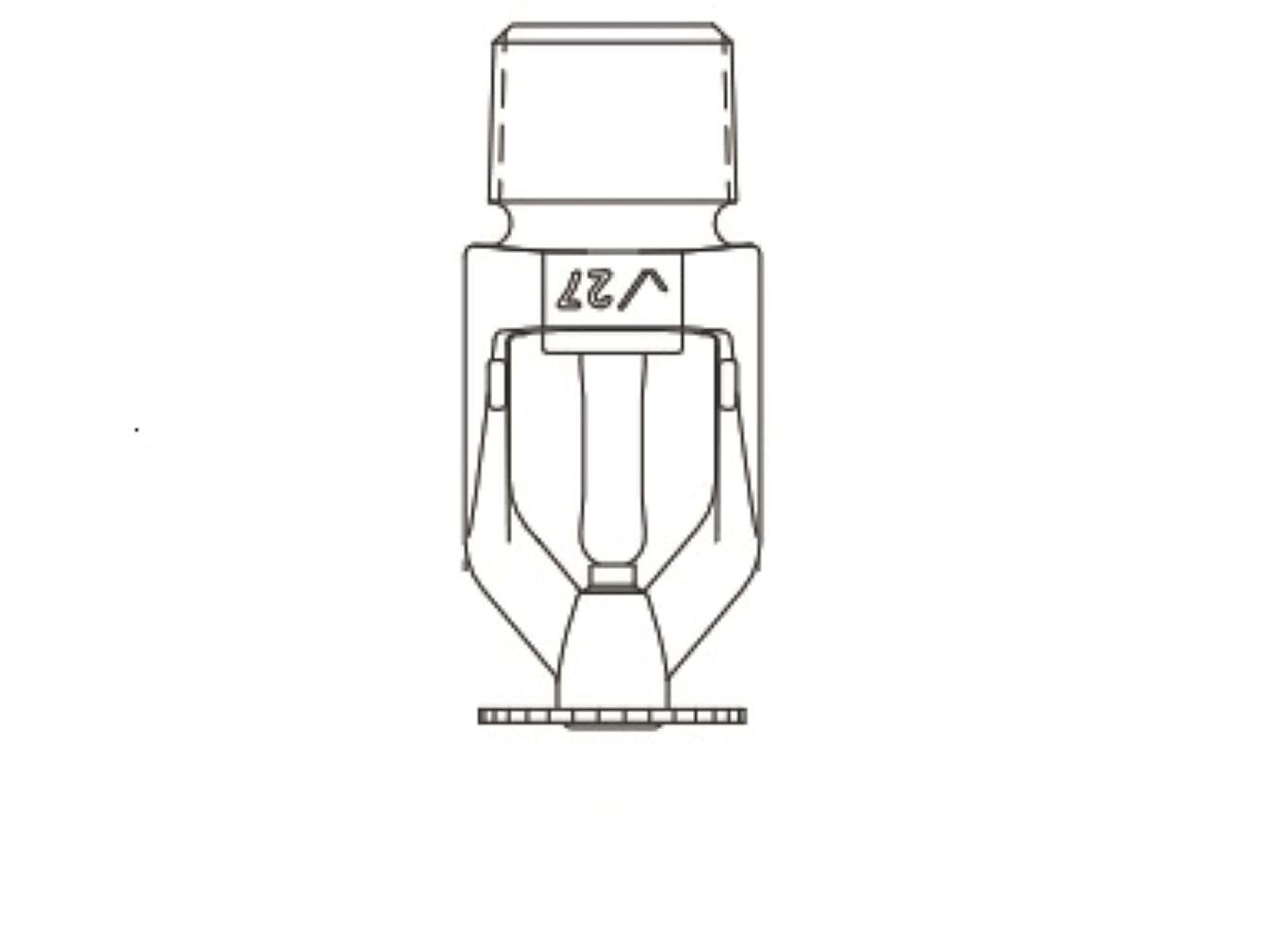 Victaulic Sprinklerhode ned 1/2" SR K80 krom 68°C 1