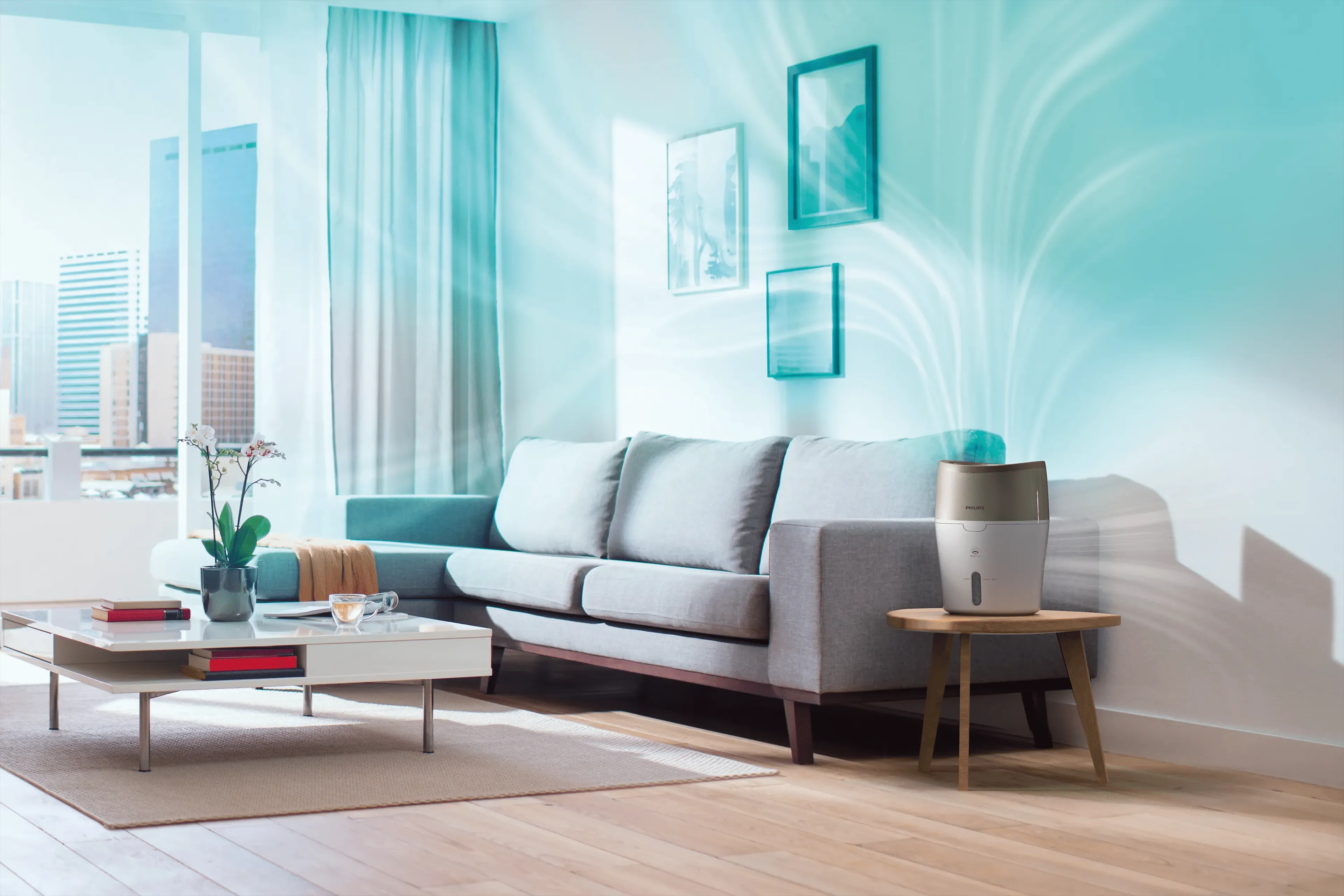 Philips 2000 series Series 2000 HU4803/01 humidificateur d'air - technologie NanoCloud - humidification sans poussière - réduction bactérienne 99 %