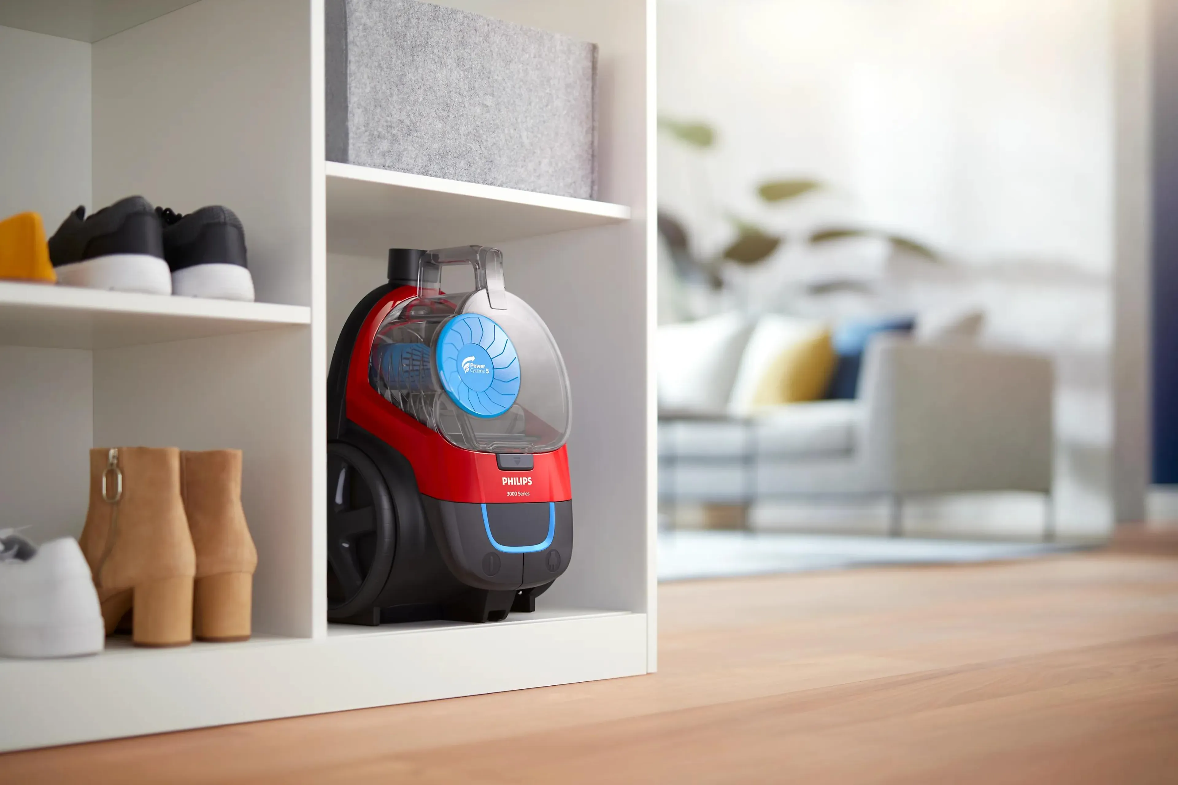 Philips 3000 series Aspirateur sans sac PowerPro Compact FC9330/09 - 900W - TriActive - Monza red