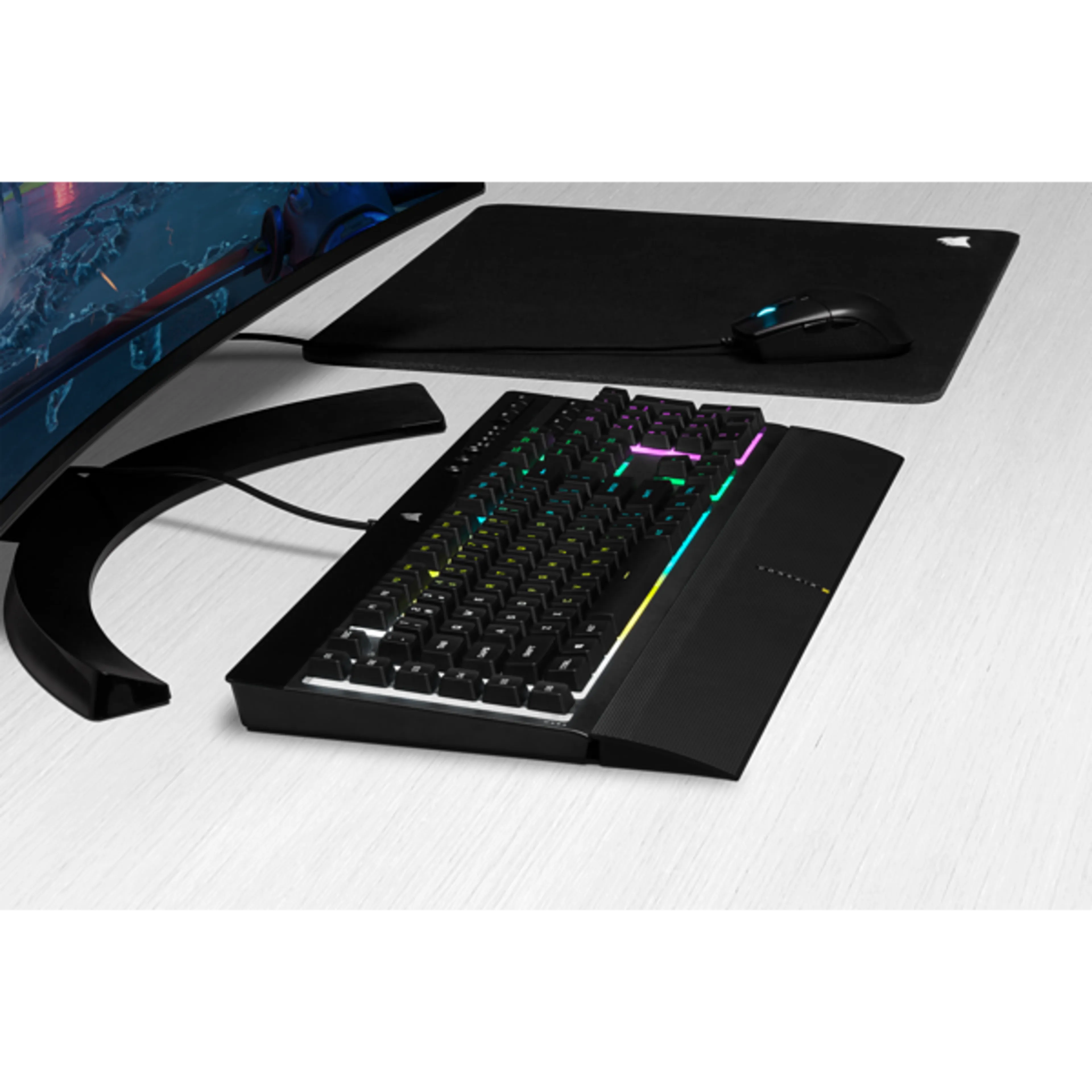 Outlet K55 RGB PRO - gaming - USB 2.0 Type-A - 111 toetsen - IP42 bescherming