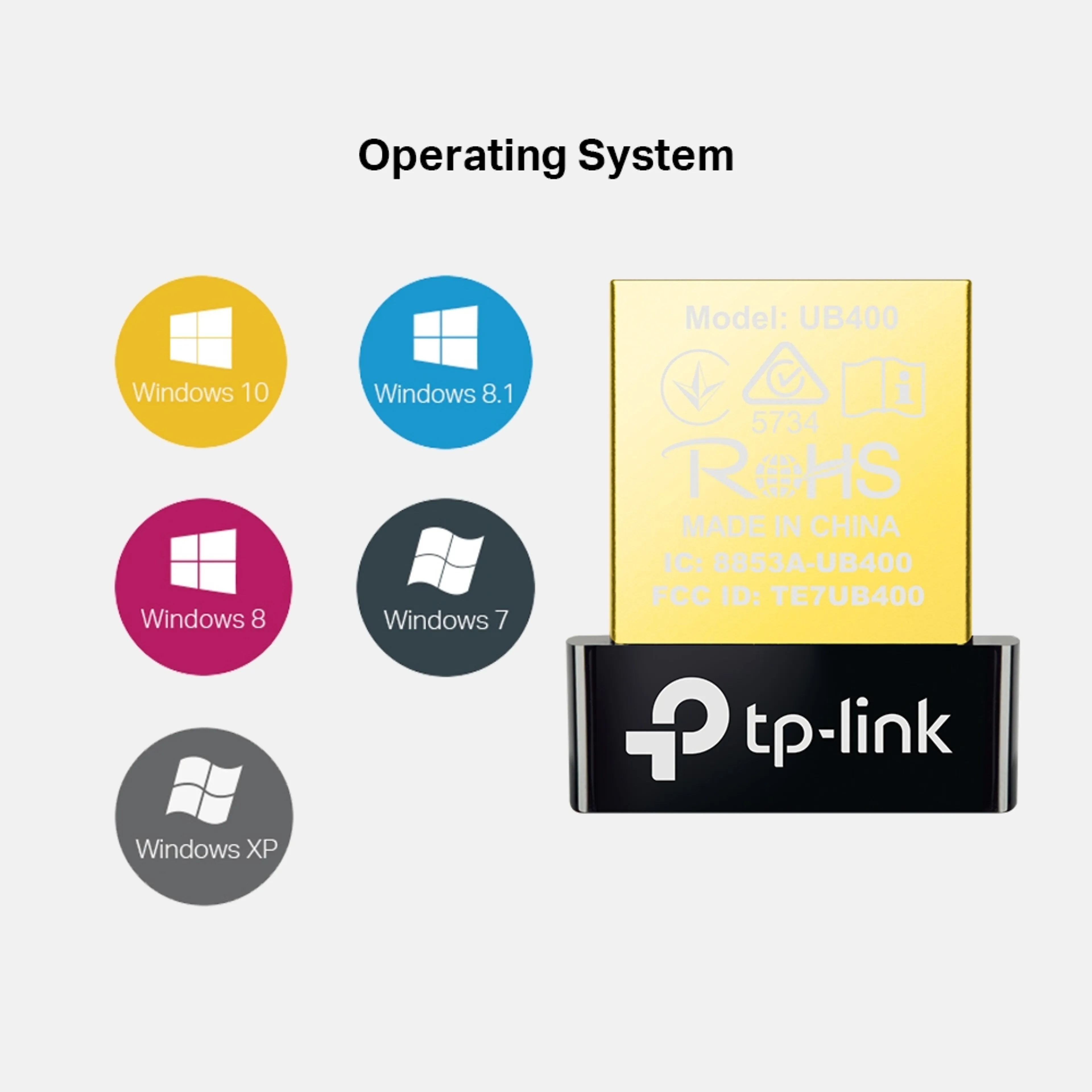 TP-Link Bluetooth Nano USB Adapter UB400 - bluetooth 4.0 - USB 2.0 - nano size