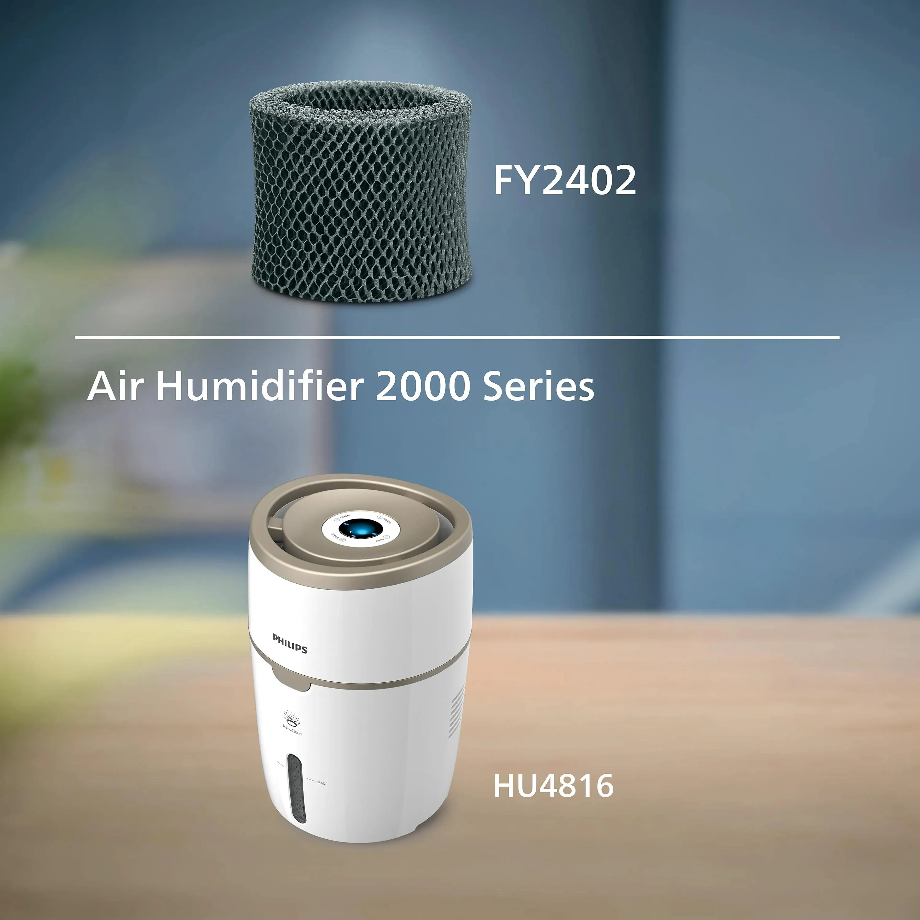 Philips filtre d'humidification d'origine FY2402/00 - technologie NanoCloud