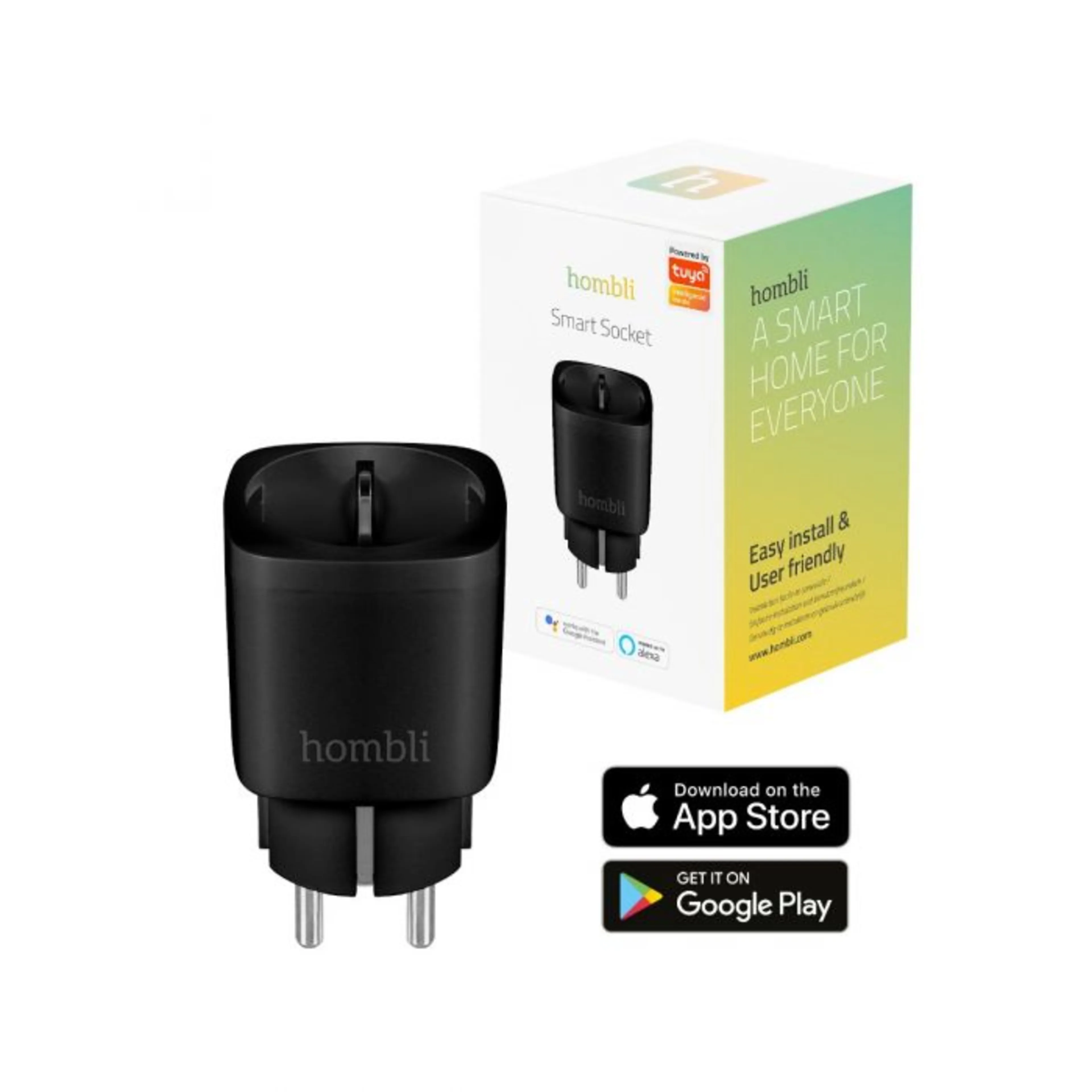 Hombli Smart Socket EU Black 220-250V 3680W 16A WiFi