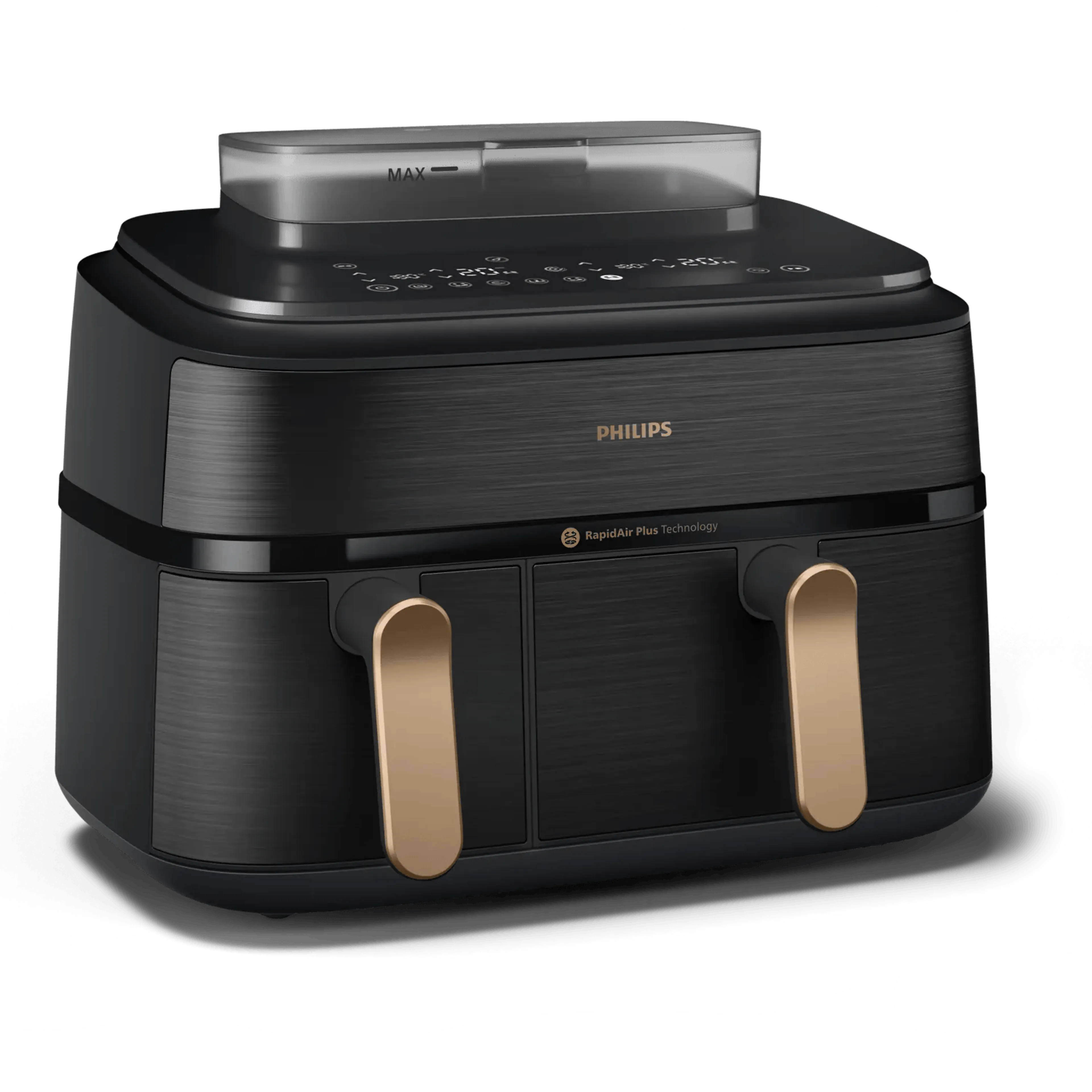 Philips 5000 series Airfryer Dual Basket 9L met stoomfunctie RapidAir Plus digitaal zwart roestvrij staal