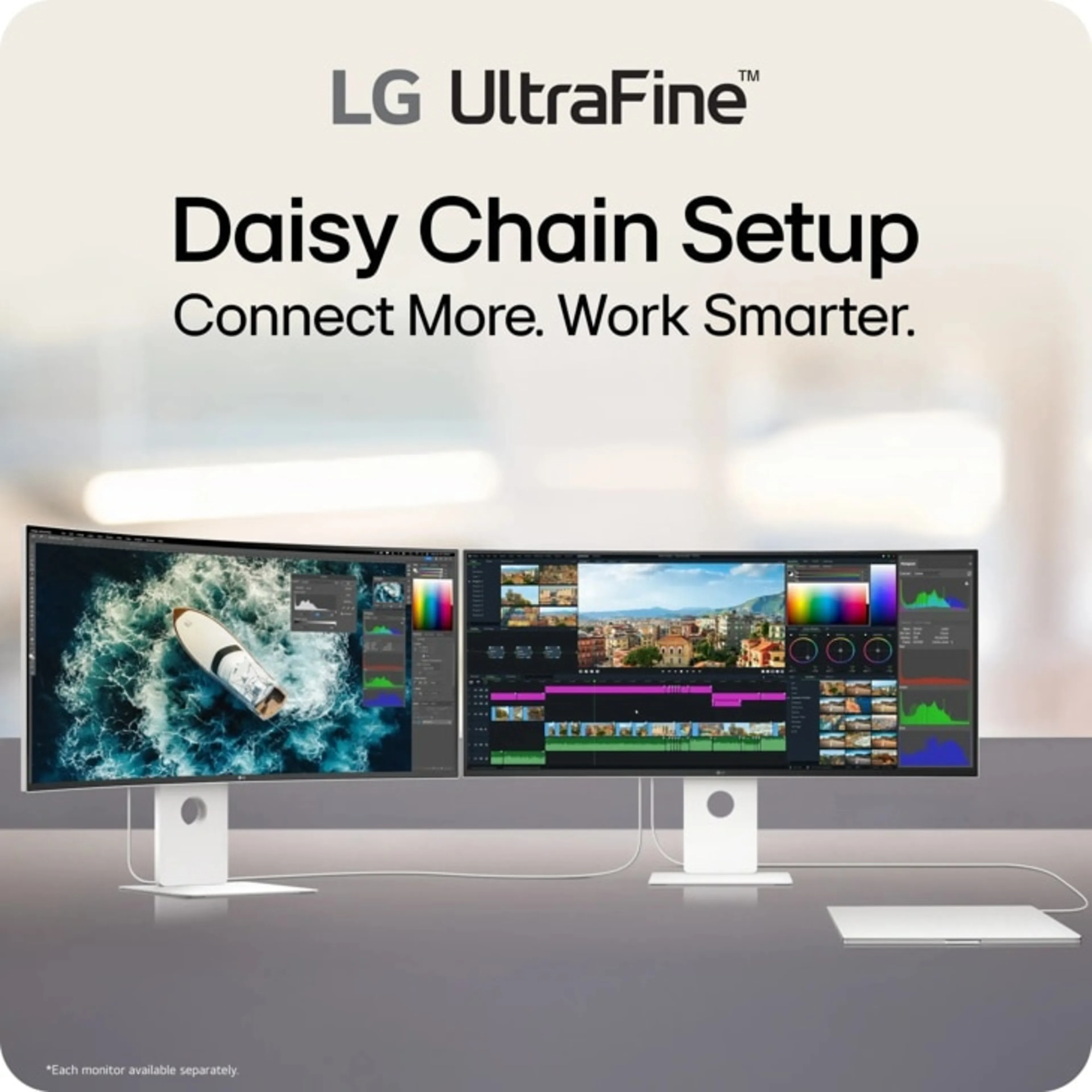 LG UltraFine 40U990A-W - 40" 5K2K Nano IPS Black - Thunderbolt 5 - 96W PD - Curved 2500R