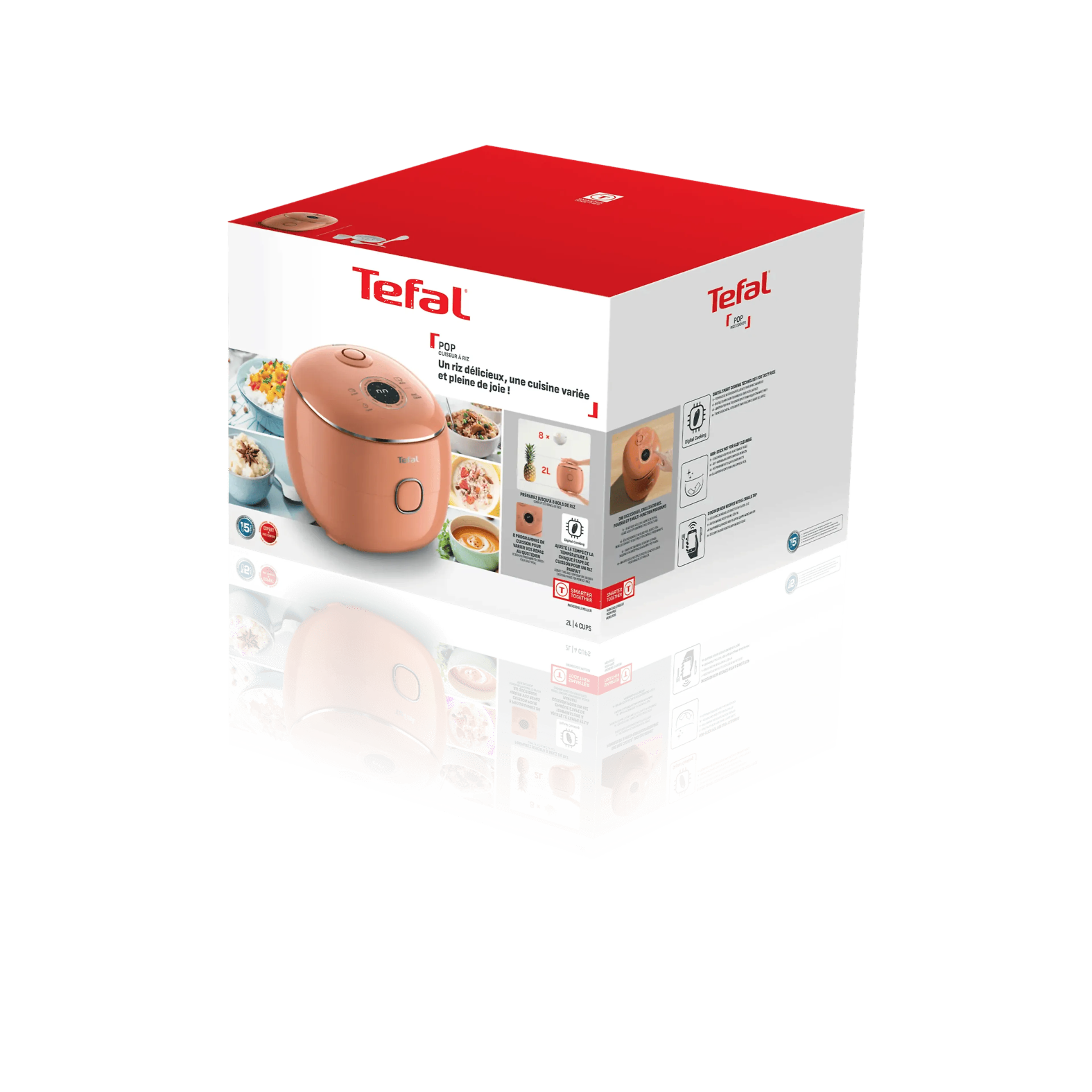 Tefal Pop compacte rijstkoker 2L 8 programma’s 24 uur uitgestelde start