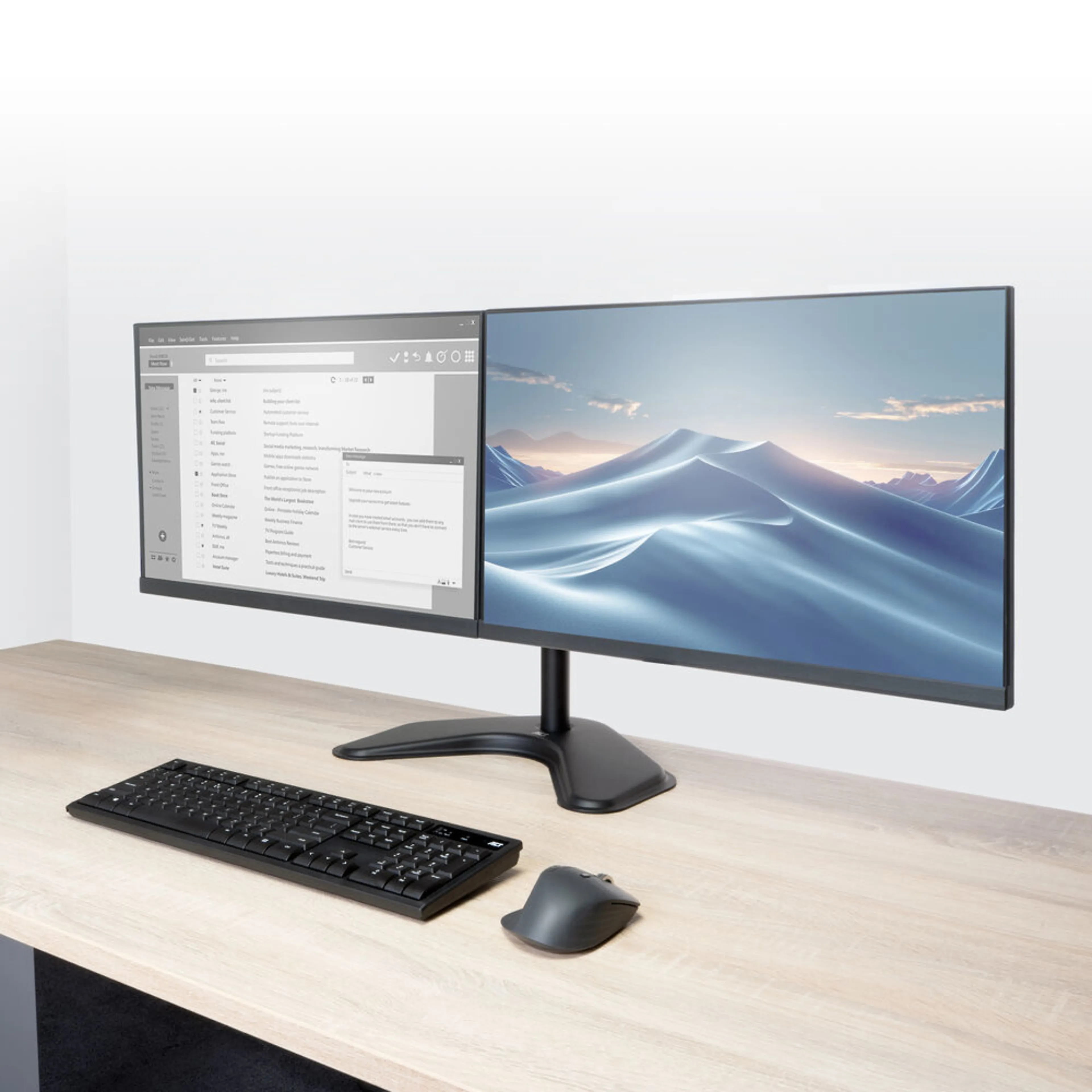 ACT essentials monitorarm AC8361 - 1 scherm - tot 34 inch - 8 kg - VESA 75x75/100x100