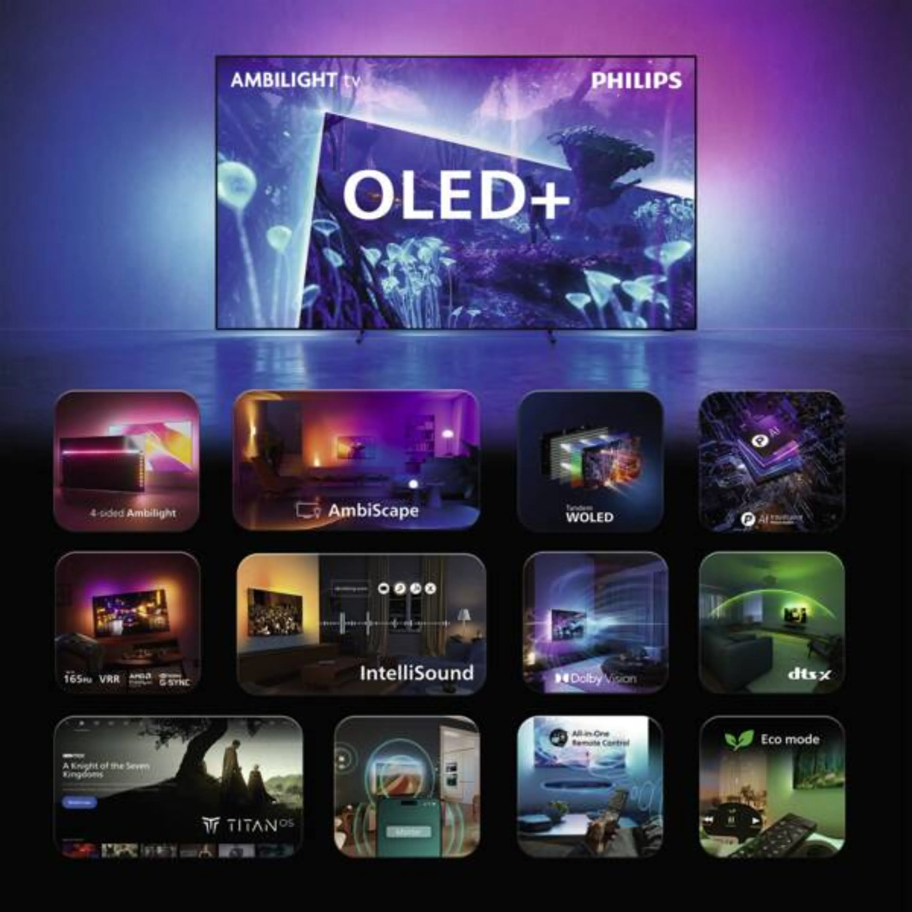 Philips Ambilight 65OLED951/12 - 65" - OLED - 4K Ultra HD - 165 Hz