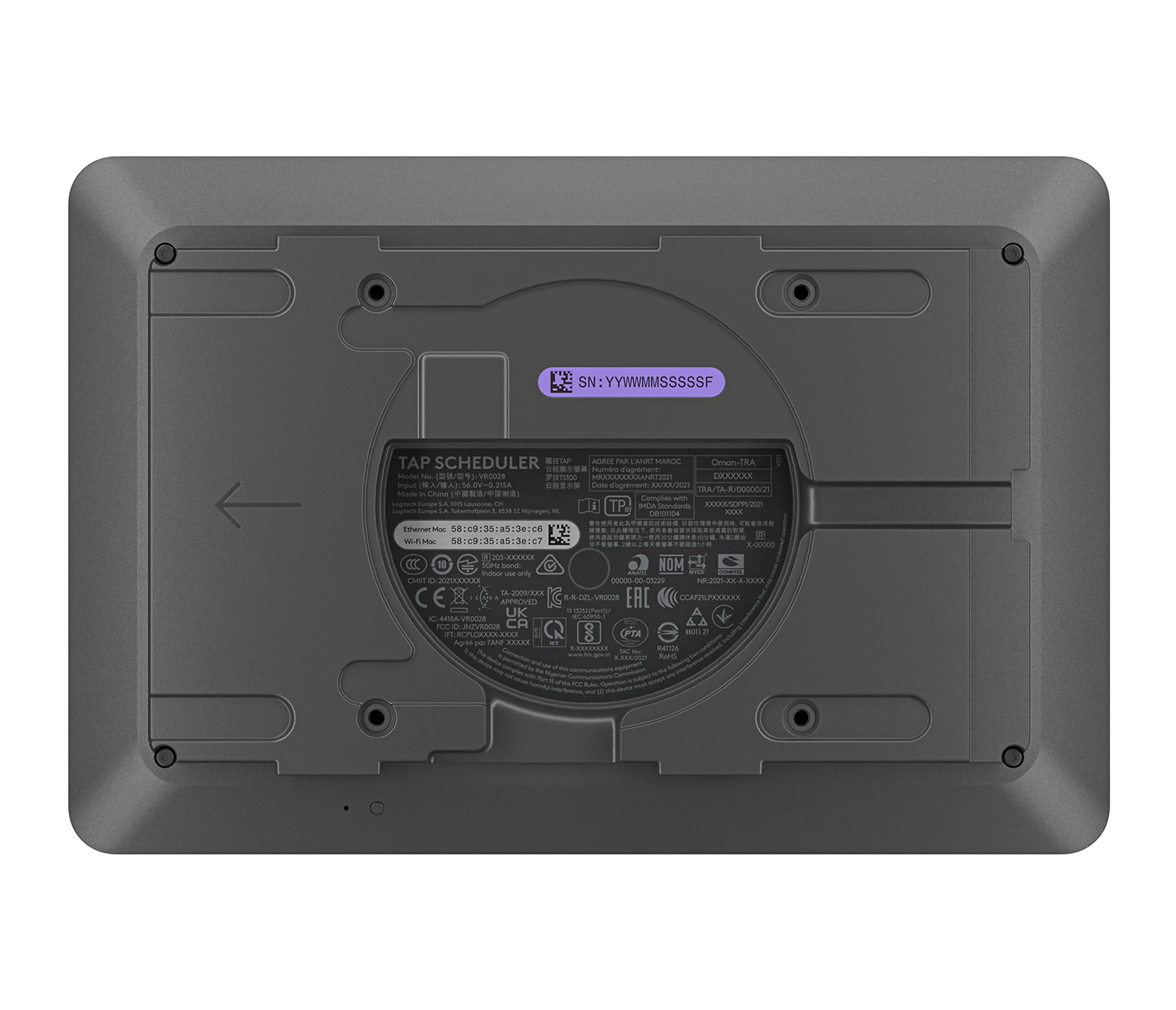 Logitech Tap Scheduler - 10,1" - IPS LCD - 1280 x 800 - WiFi 802.11a/b/g/n/ac