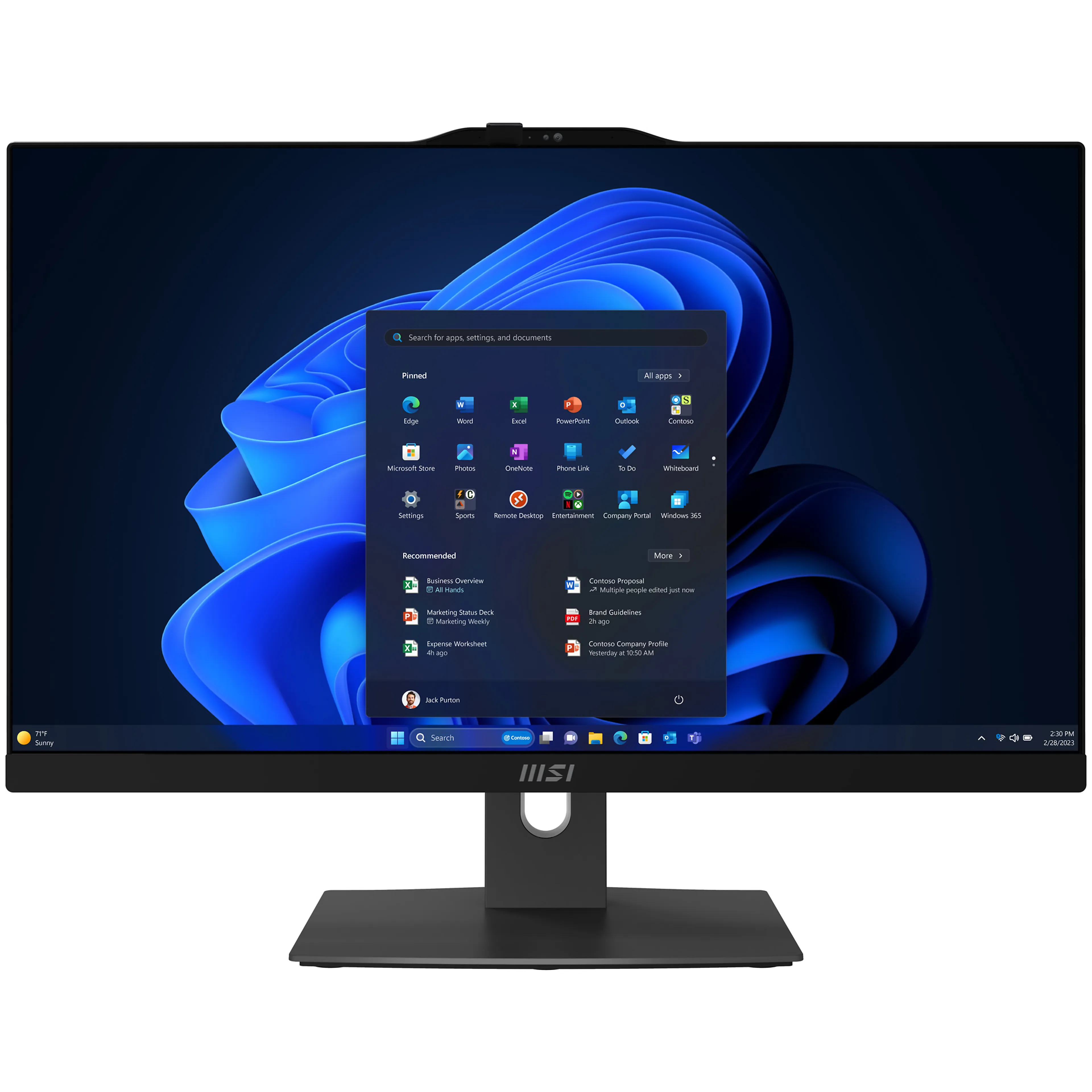 MSI Modern AM242TP 1M-1230EU - 23,8" Full HD IPS - Intel Core 3 100U - 8Go RAM - 256Go SSD