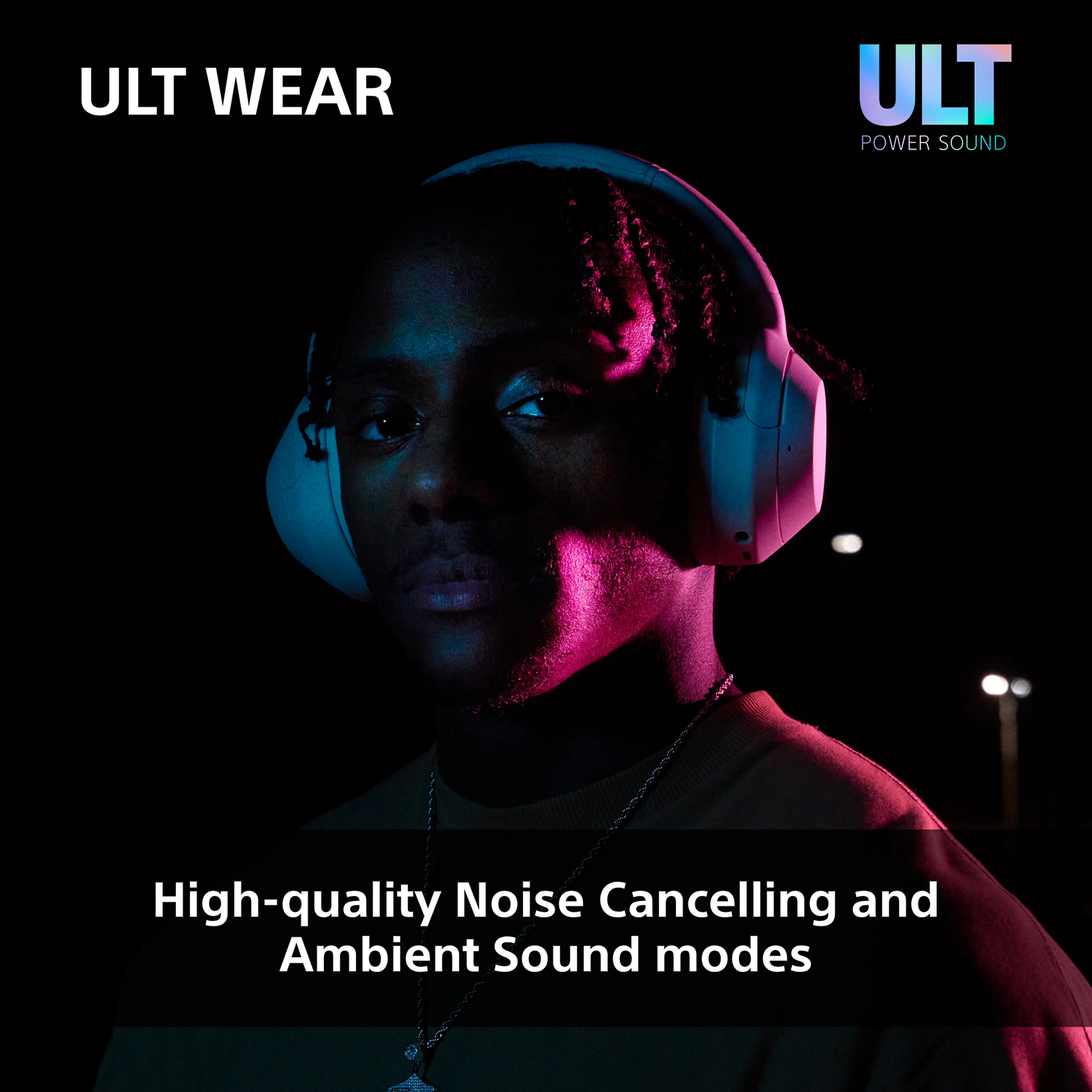 Sony casque Bluetooth ULT WEAR WHULT900NW - connectivité sans fil - réduction de bruit - blanc