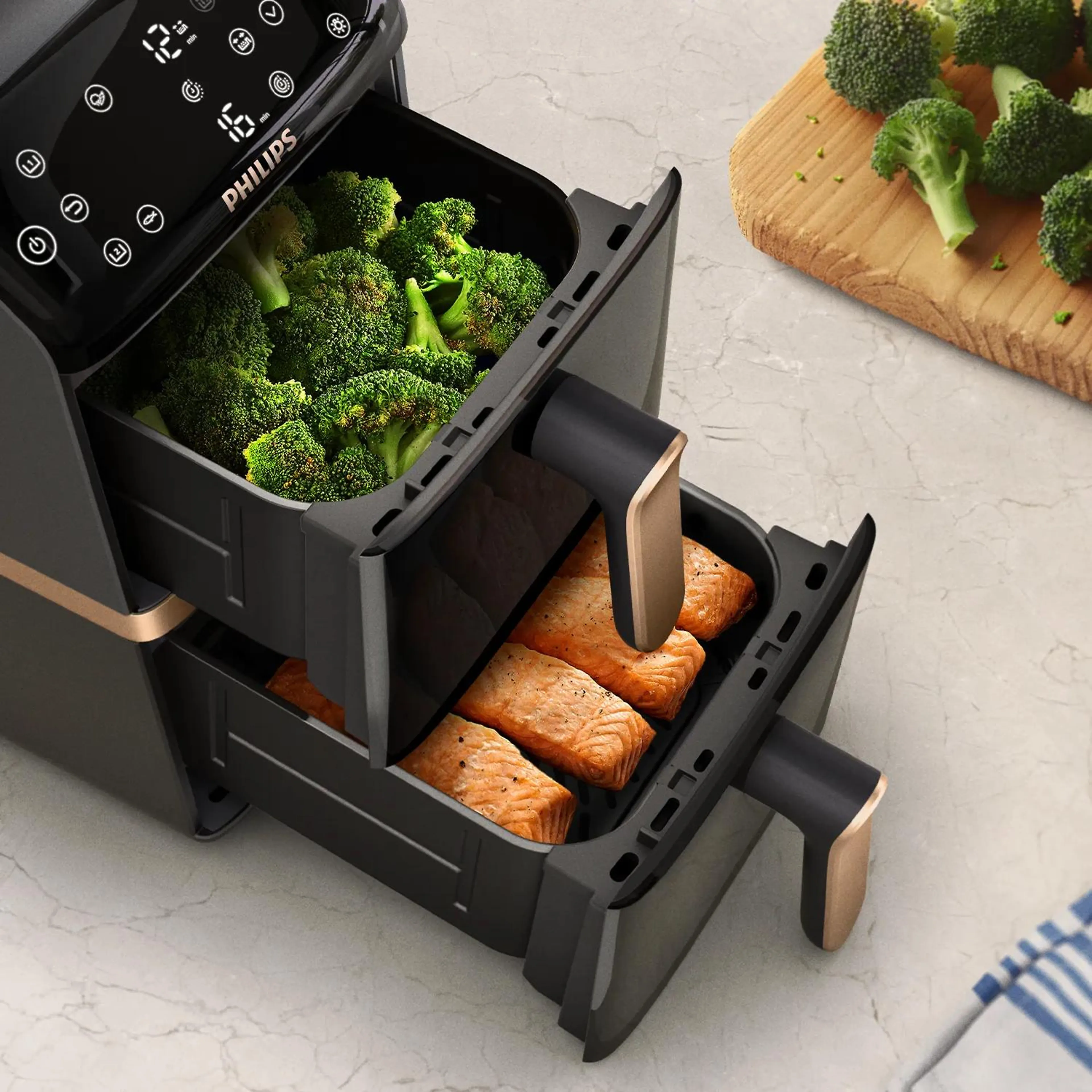 Philips 4000 series Dual Stack Airfryer Vertical Basket 10L