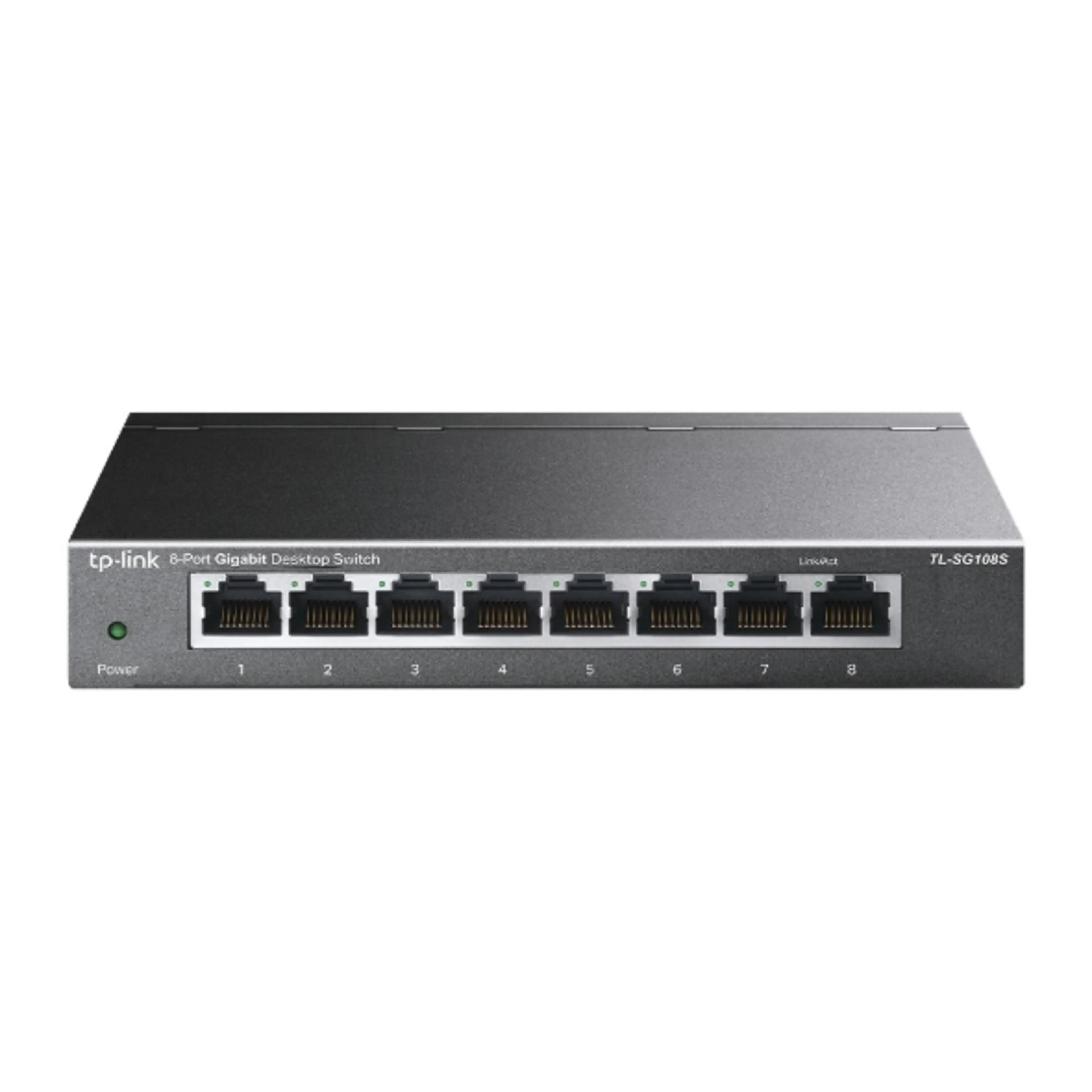 TP-Link Omada TL-SG108S - 8-poorts - 10/100/1000 Mbps - desktop switch - stalen behuizing