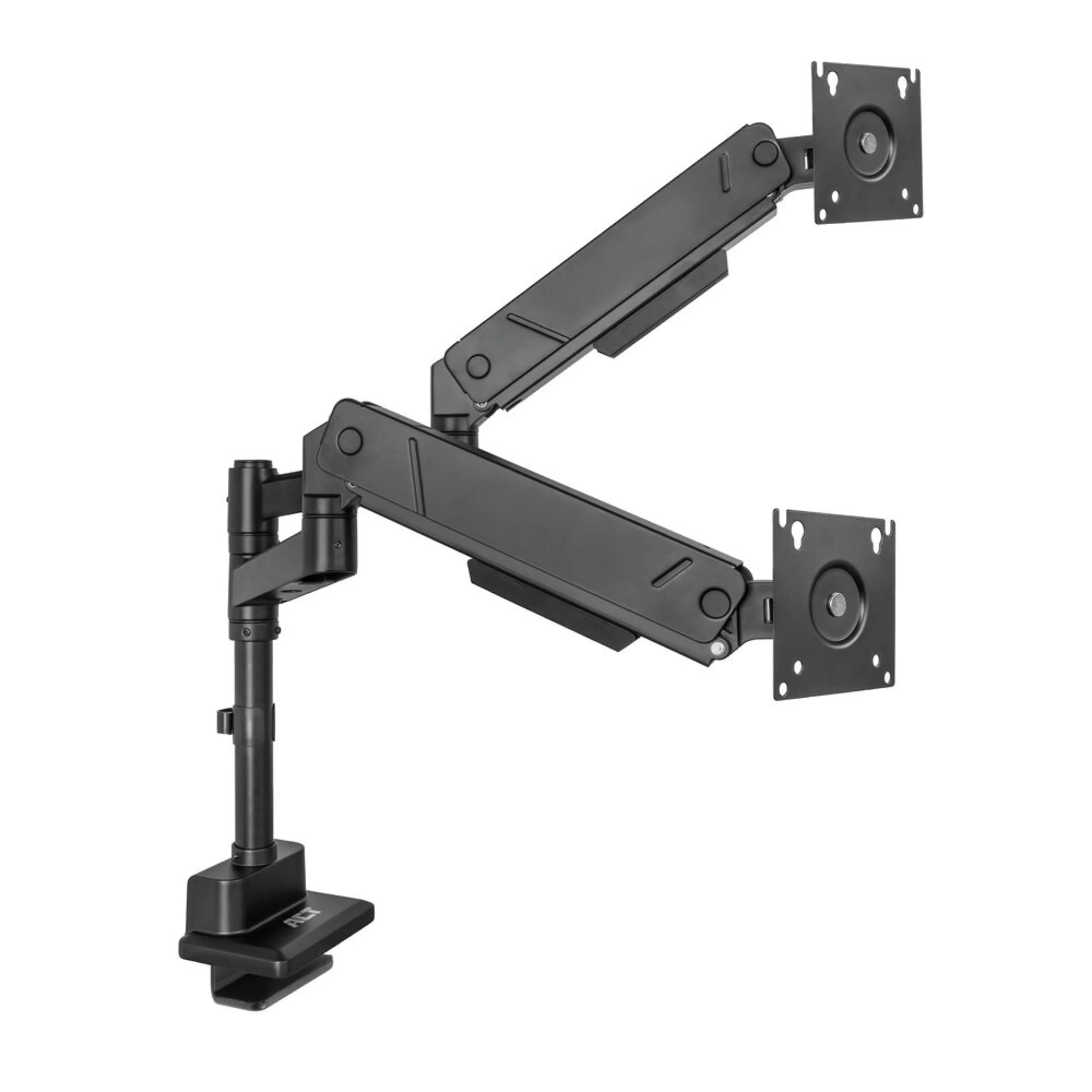 ACT Monitorarm 34i office solid pro - gasveer - paalbevestiging - 2 schermen