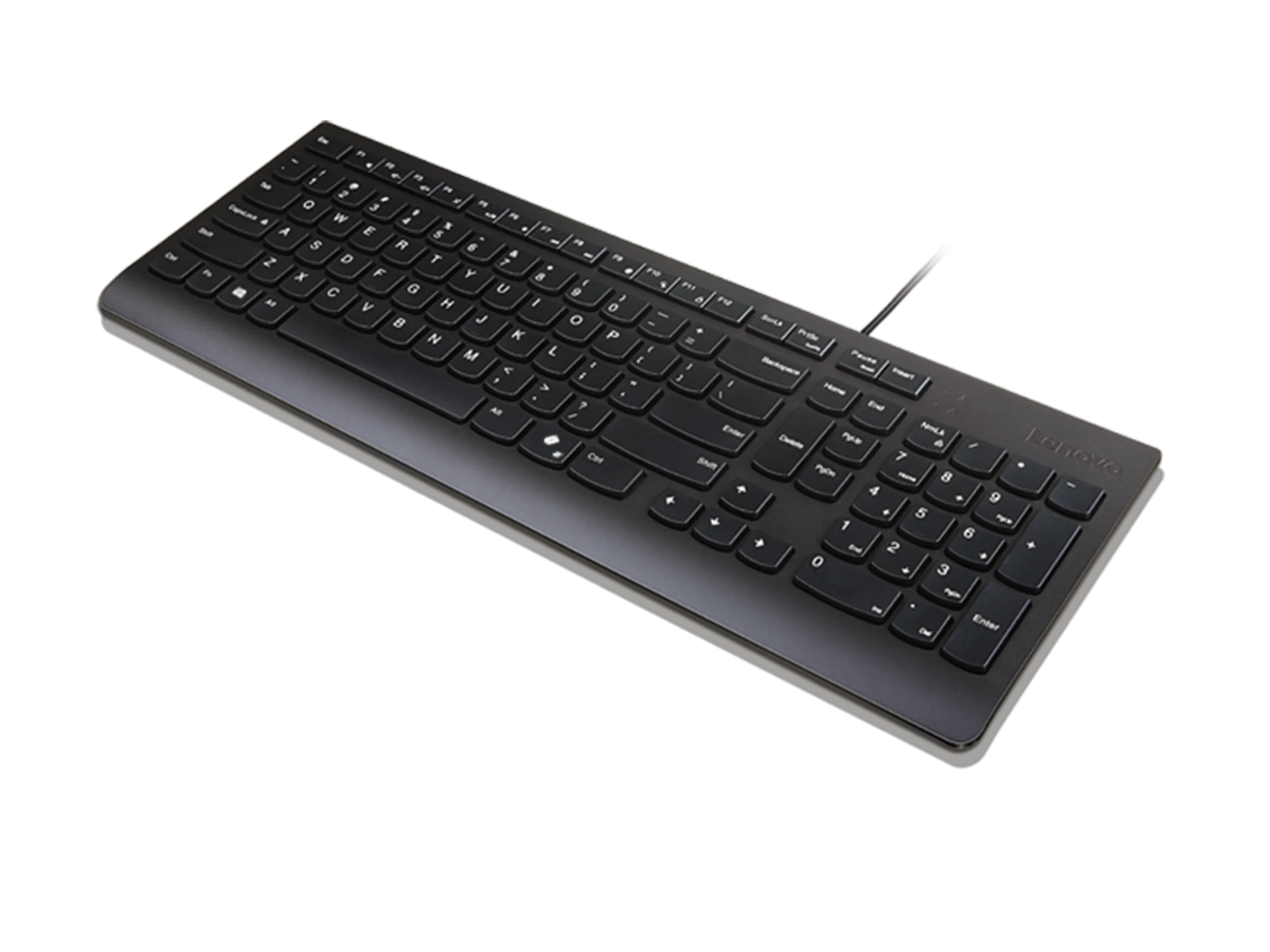 Lenovo Essential KB US_EU AI - zwart - Microsoft Copilot-toets - bekabeld USB