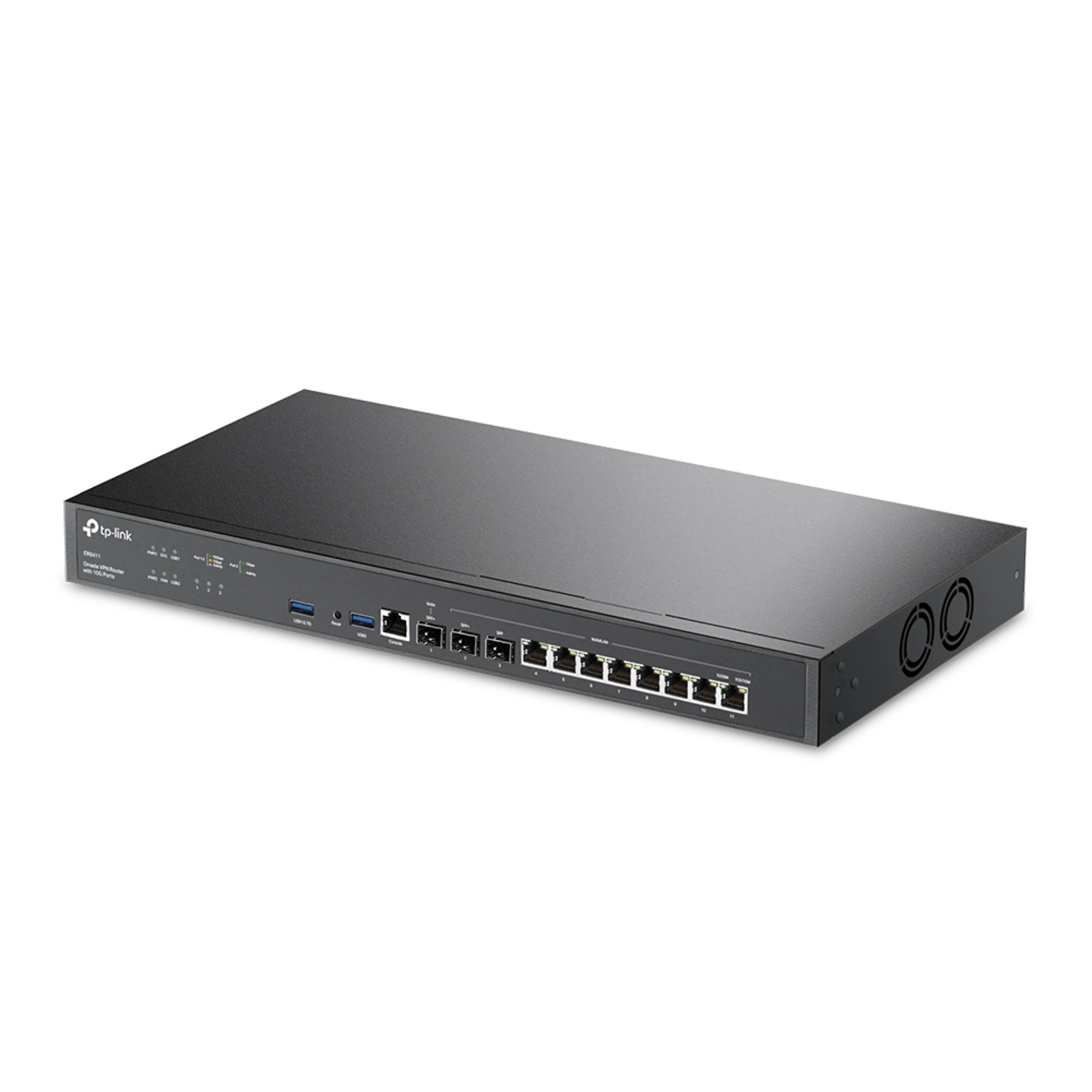 TP-Link Omada ER8411 - 10GE SFP+ - 8×1GE RJ45 - 1×1GE SFP WAN/LAN - 2× USB 3.0