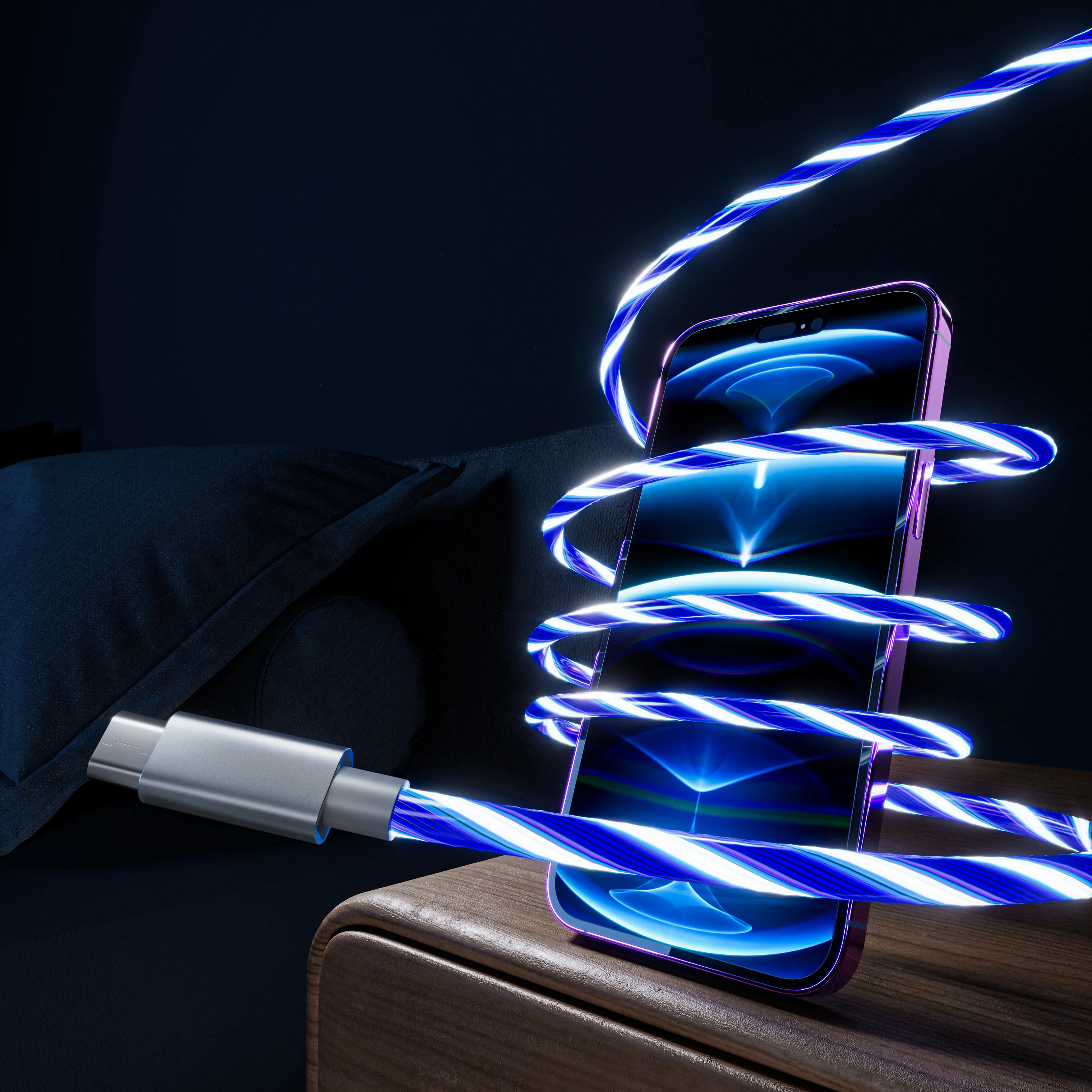 Oniverse usb-c kabel ONI-CAB1-CTYPEC2 - snel opladen - 2 meter - led-indicator