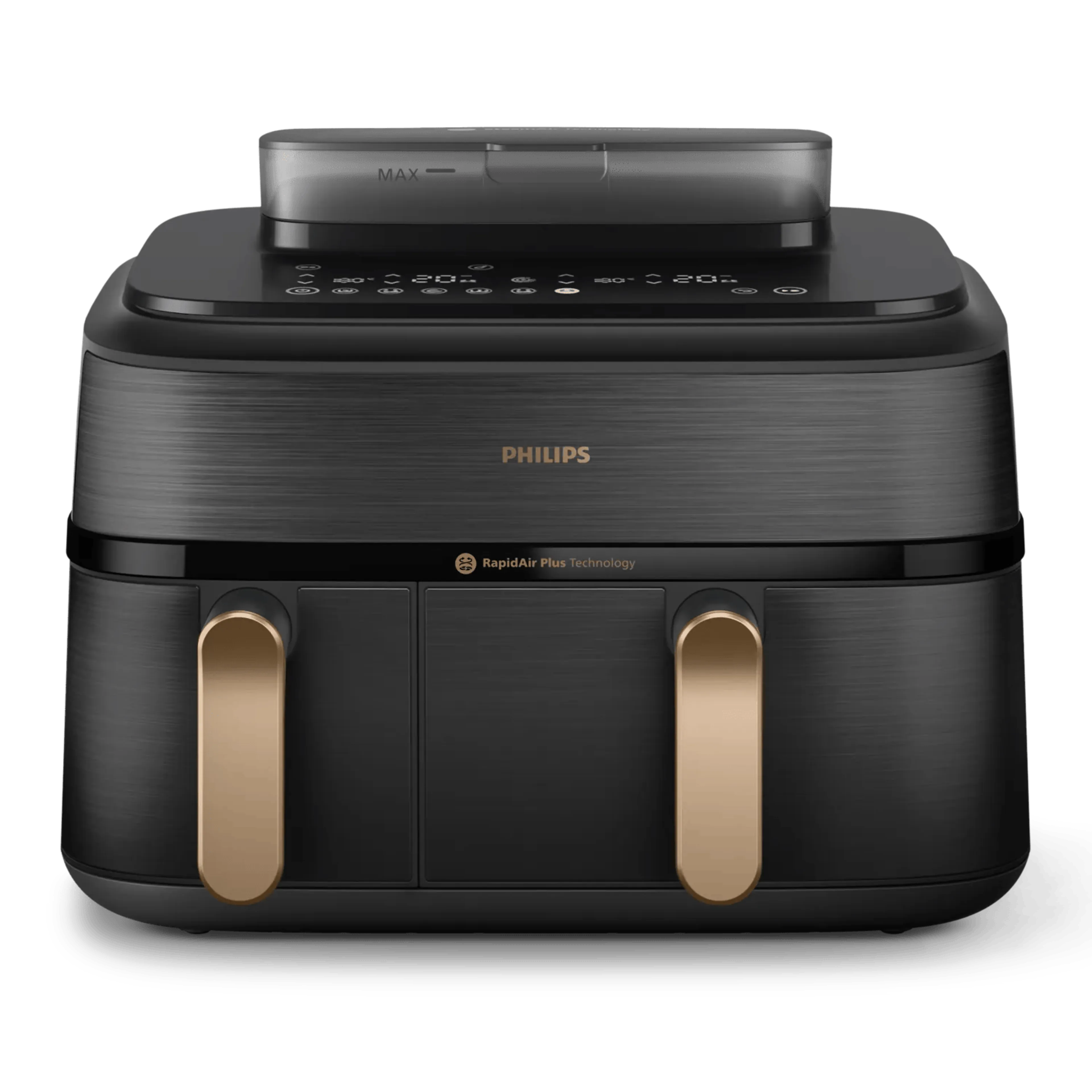 Philips 5000 series Airfryer Dual Basket 9L met stoomfunctie RapidAir Plus digitaal zwart roestvrij staal