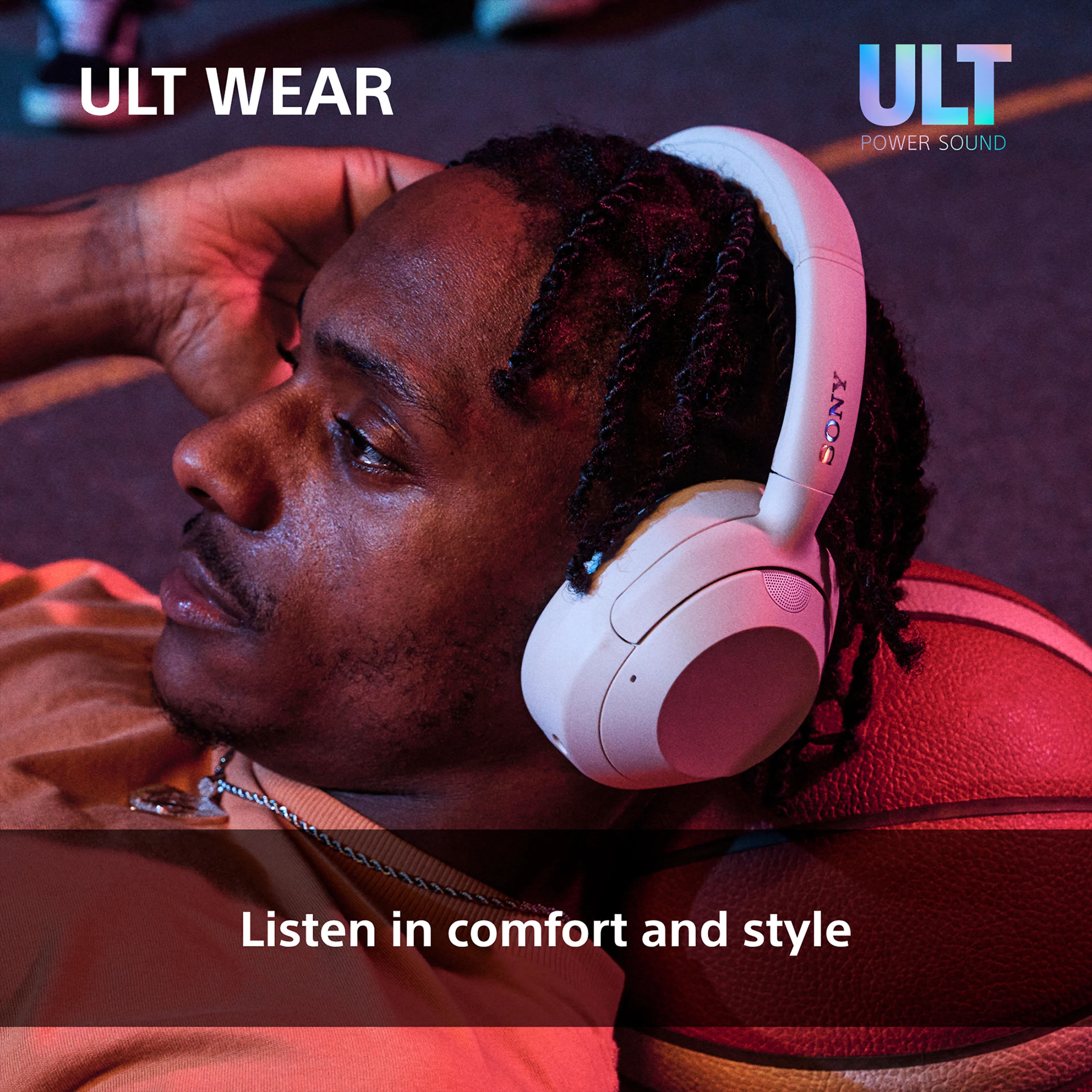 Sony casque Bluetooth ULT WEAR WHULT900NW - connectivité sans fil - réduction de bruit - blanc
