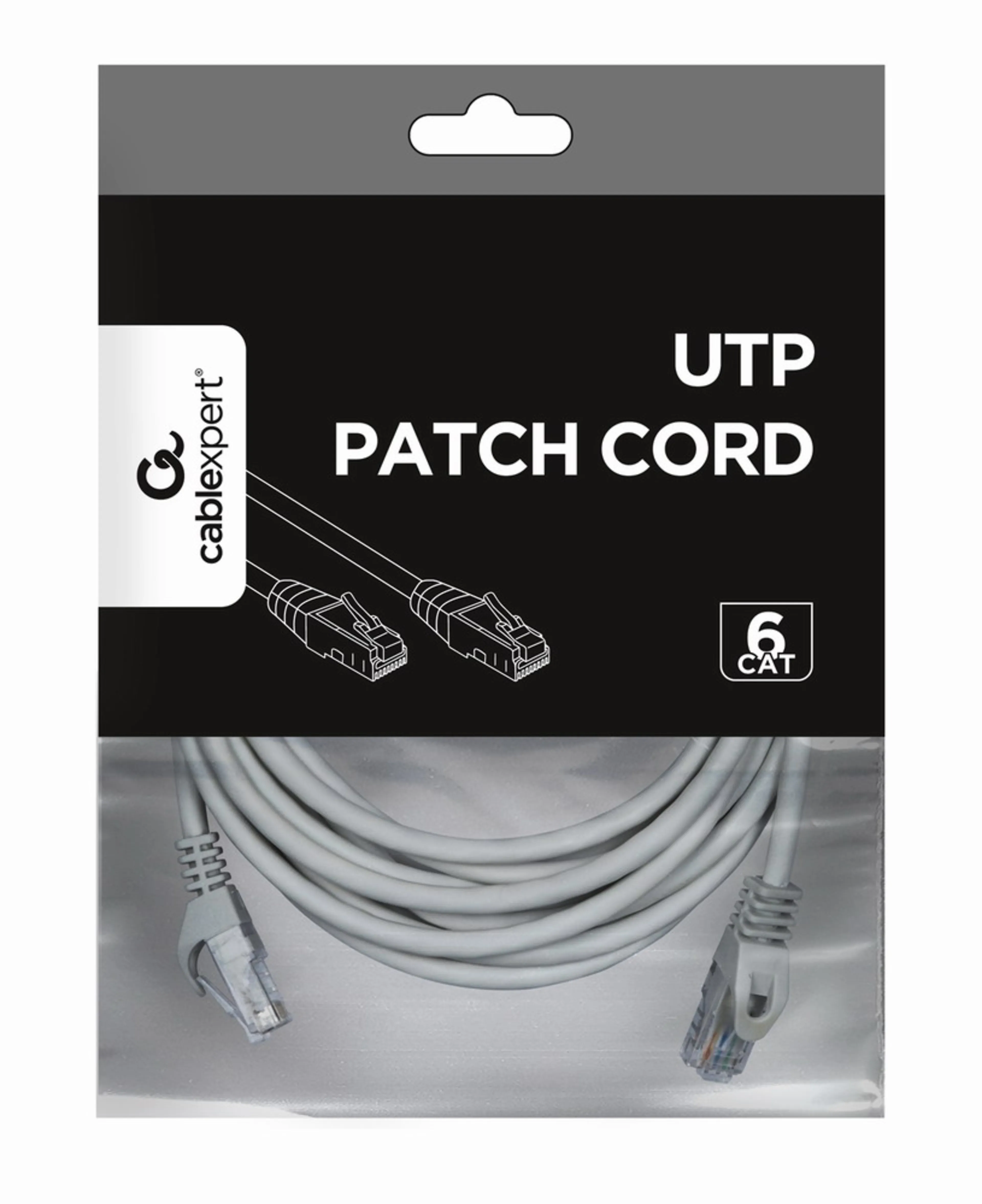Gembird CAT6A patchkabel - 5 m - UTP - ongeschermd - grijs