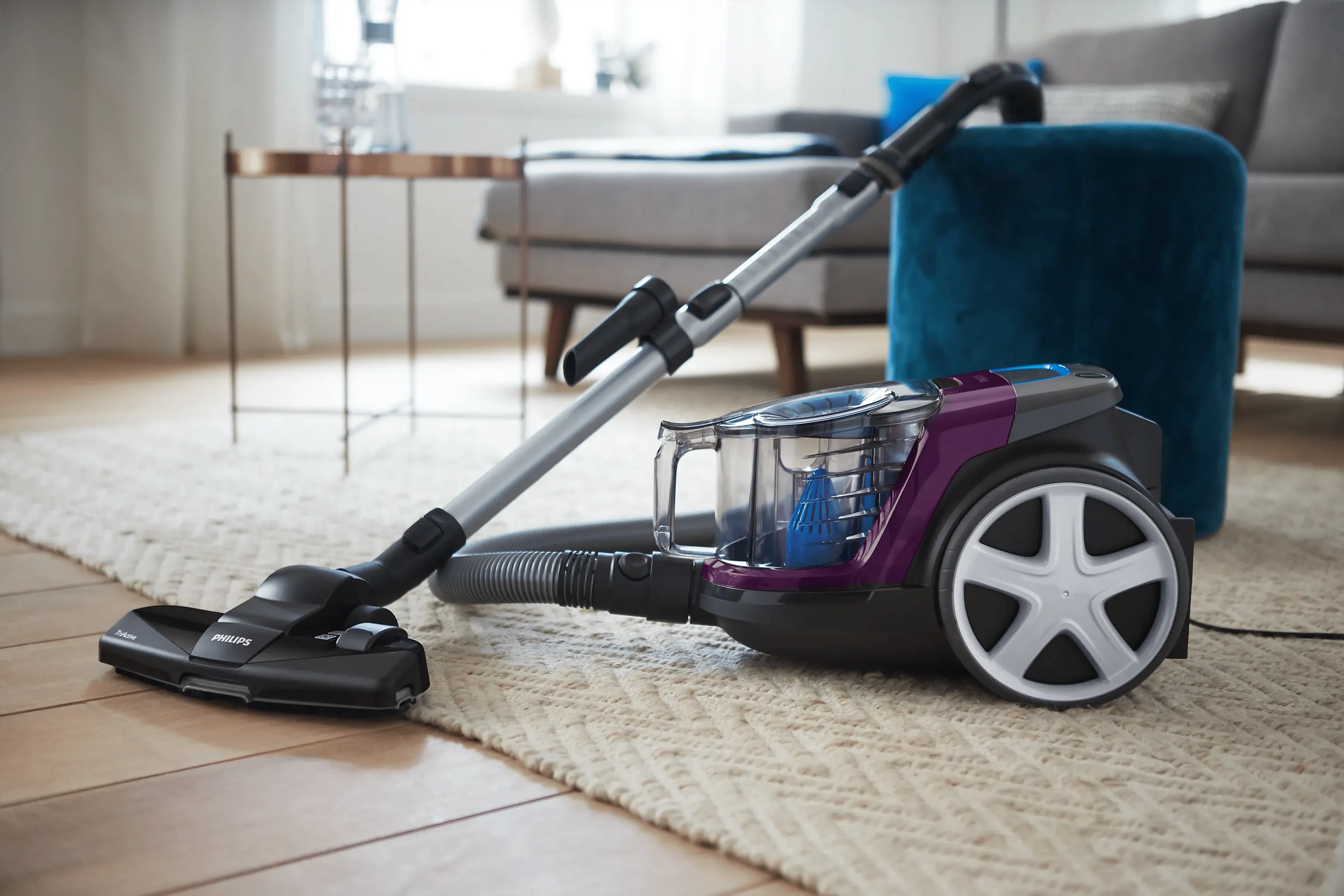Philips 3000 series PowerPro Compact FC9333/09 - 900W - TriActive mondstuk - Hardfloor nozzle - Magic Purple